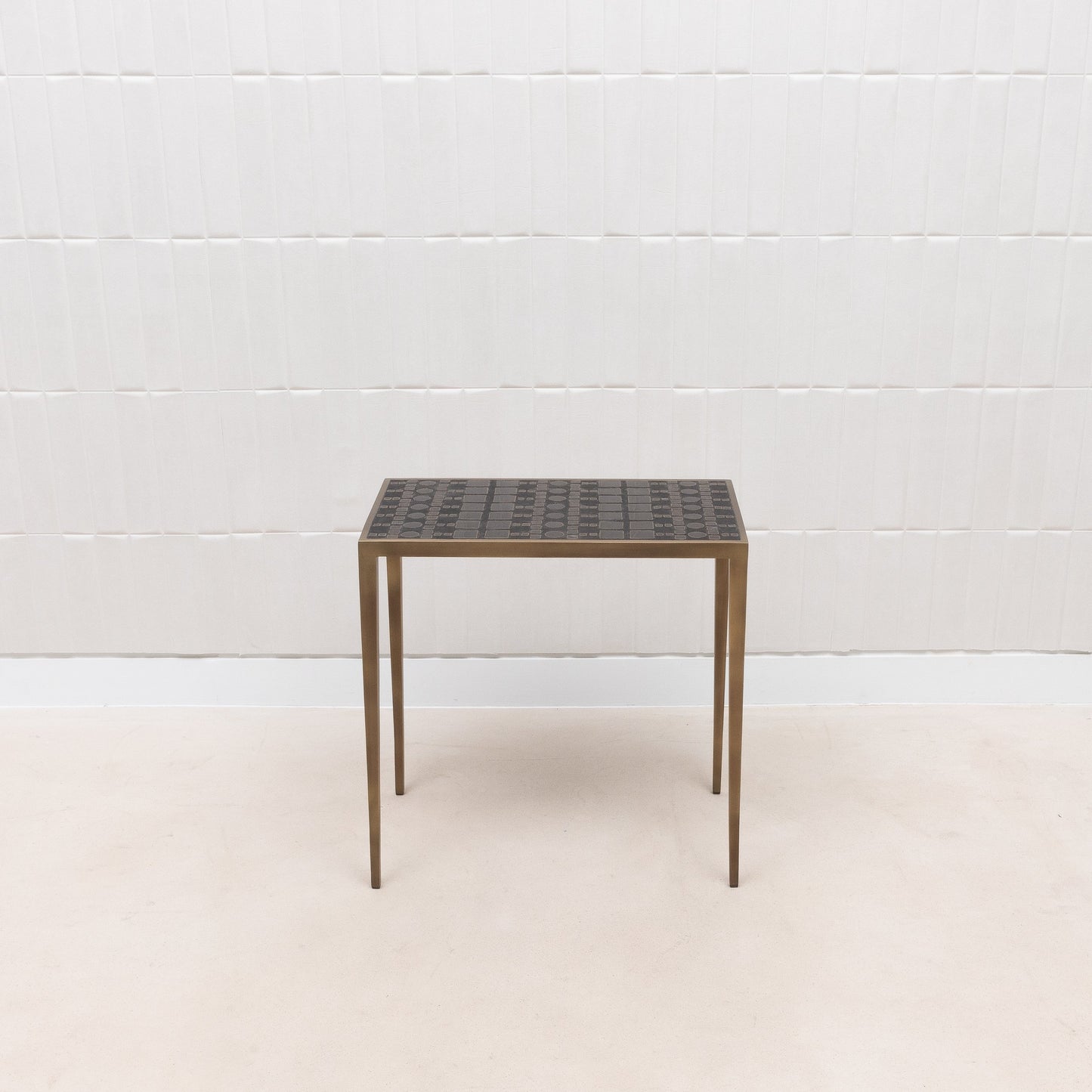 Set of 3 Nesting Tables in Black Shagreen and Pen Shell by R&Y Augousti