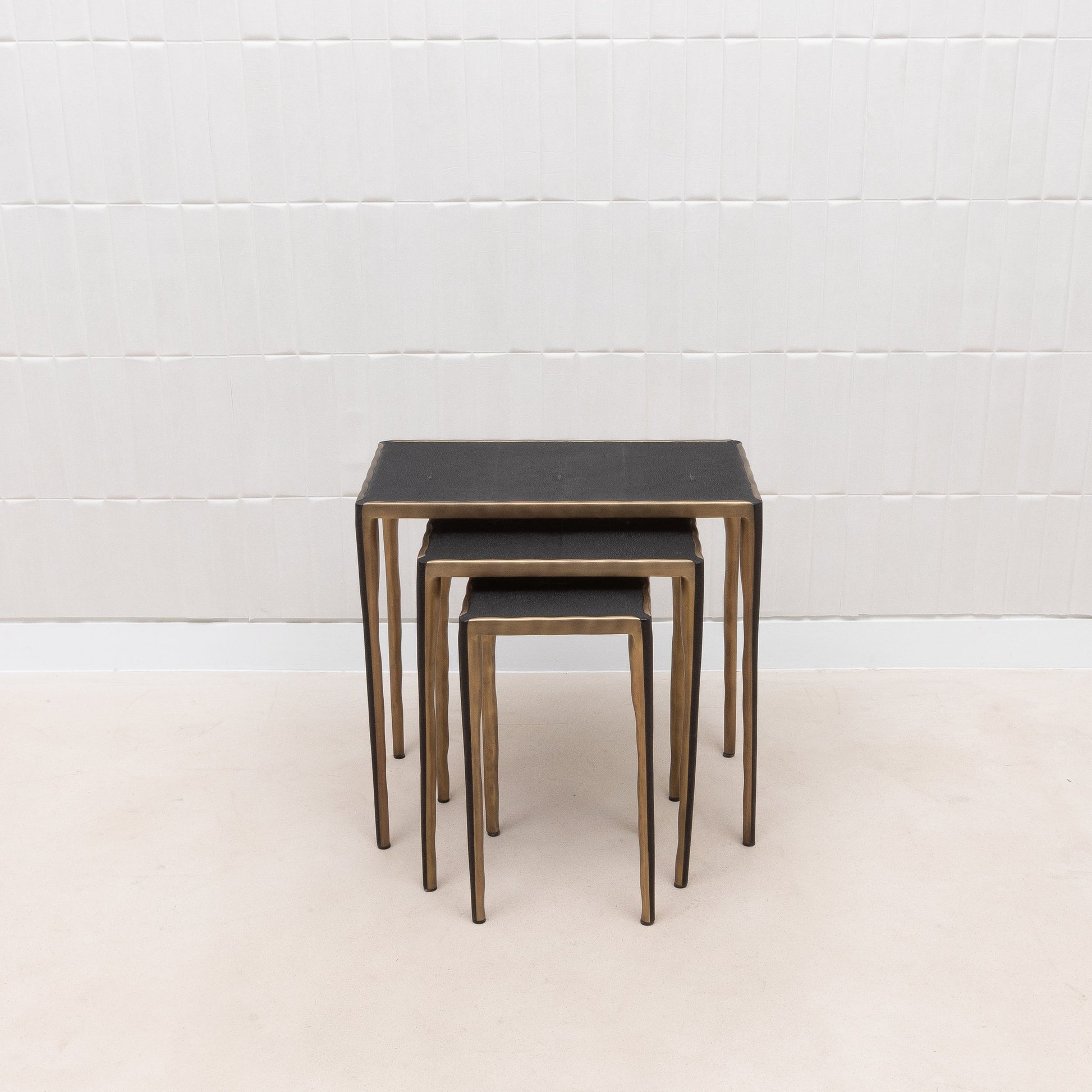 Set of Nesting Tables in Shagreen by R&Y Augousti