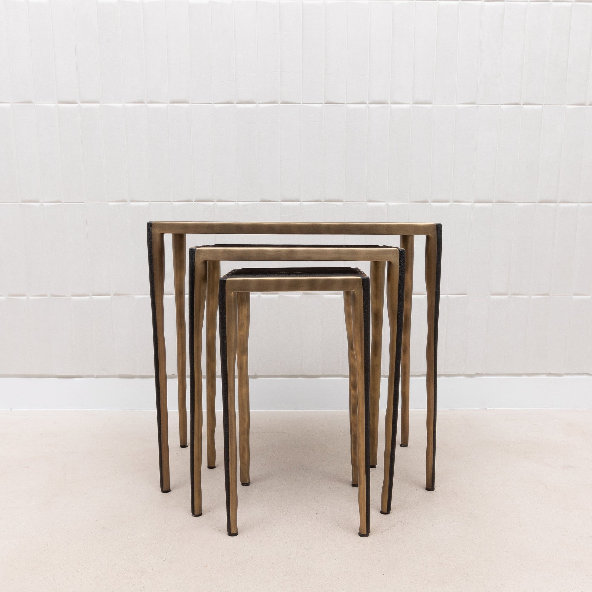 Set of Nesting Tables in Shagreen by R&Y Augousti