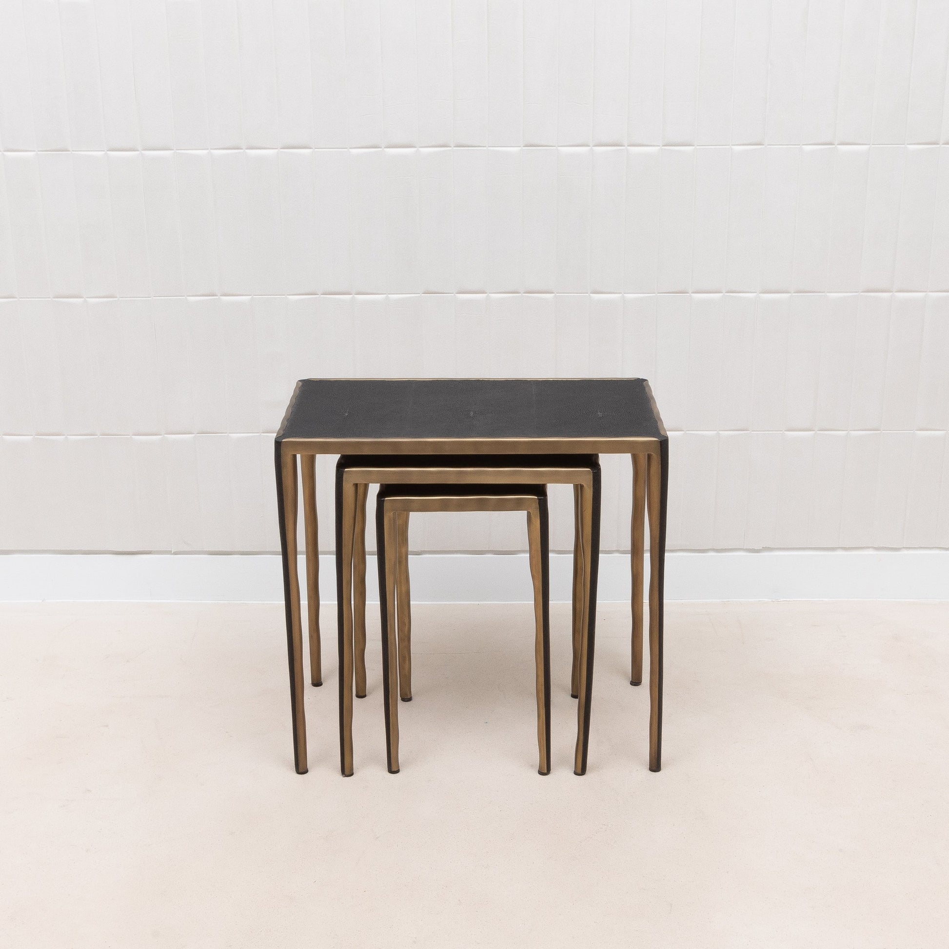 Set of Nesting Tables in Shagreen by R&Y Augousti
