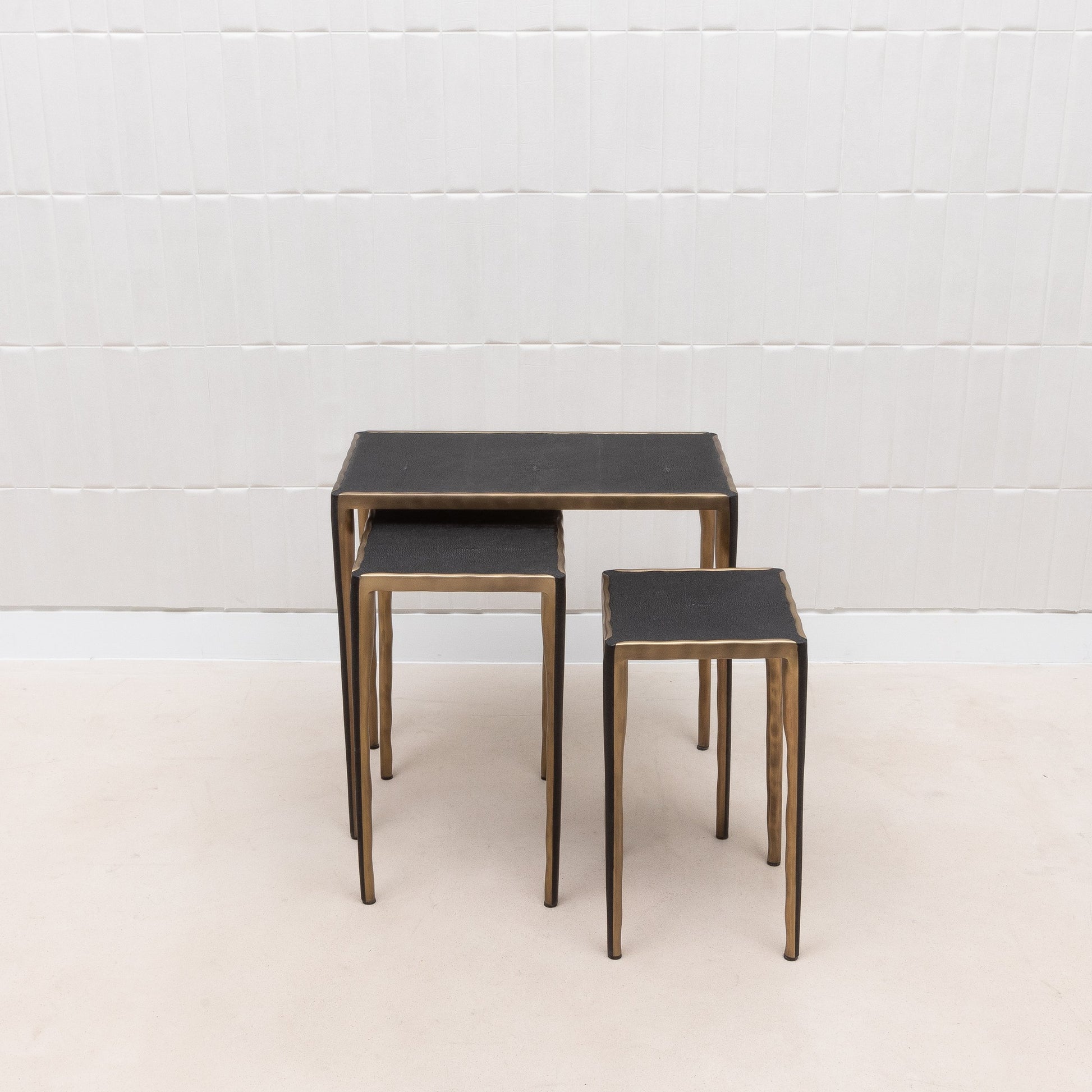 Set of Nesting Tables in Shagreen by R&Y Augousti