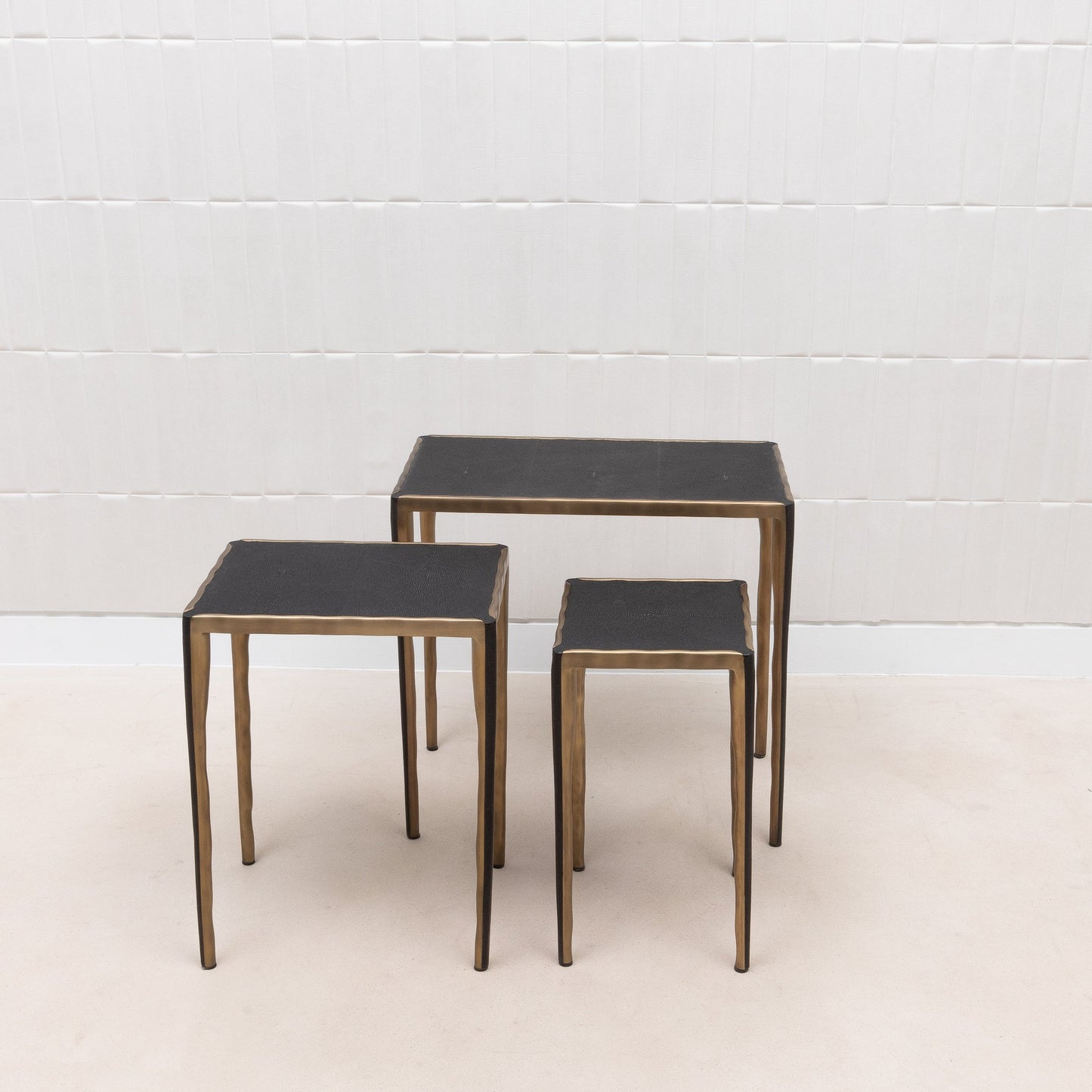 Set of Nesting Tables in Shagreen by R&Y Augousti