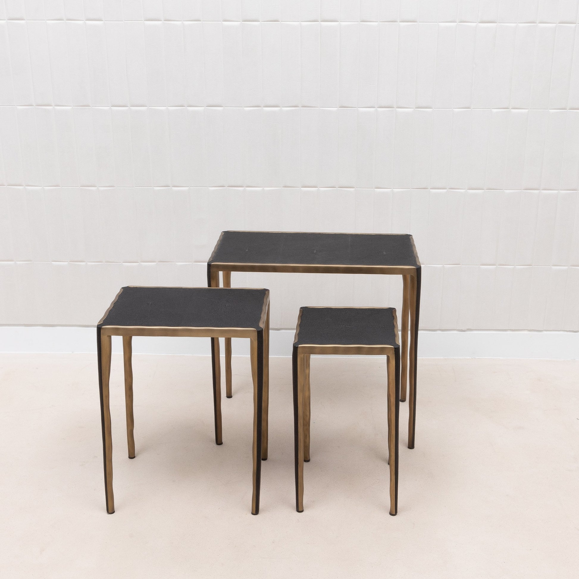 Set of Nesting Tables in Shagreen by R&Y Augousti
