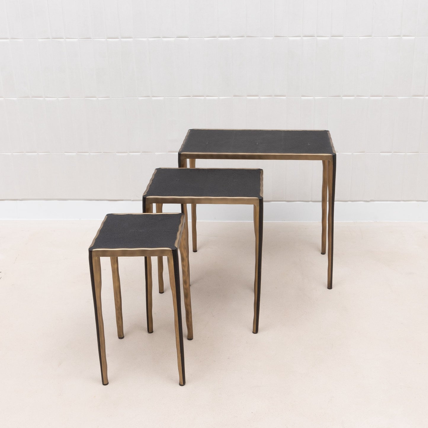 Set of Nesting Tables in Shagreen by R&Y Augousti