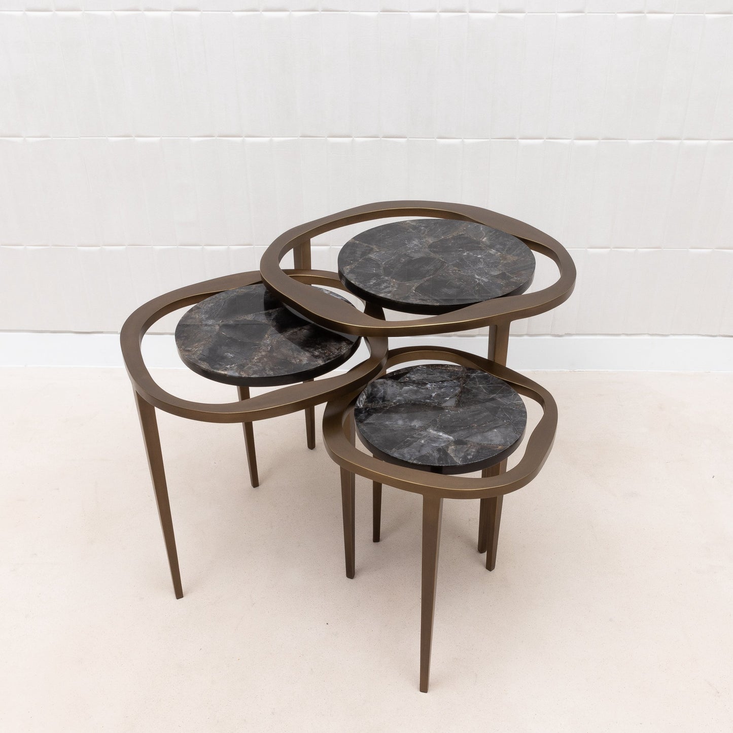 Set of Lilly Tables in Quartz by R&Y Augousti
