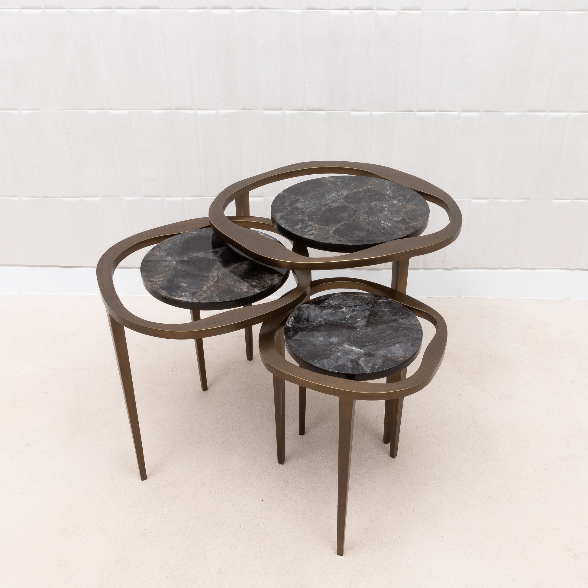 Set of Lilly Tables in Quartz by R&Y Augousti