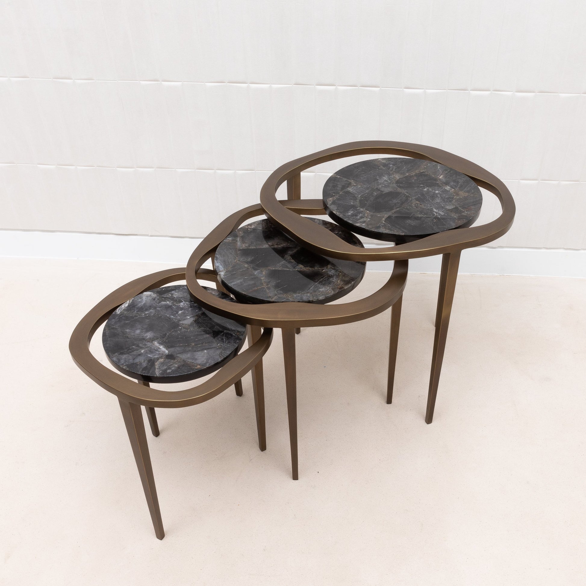 Set of Lilly Tables in Quartz by R&Y Augousti