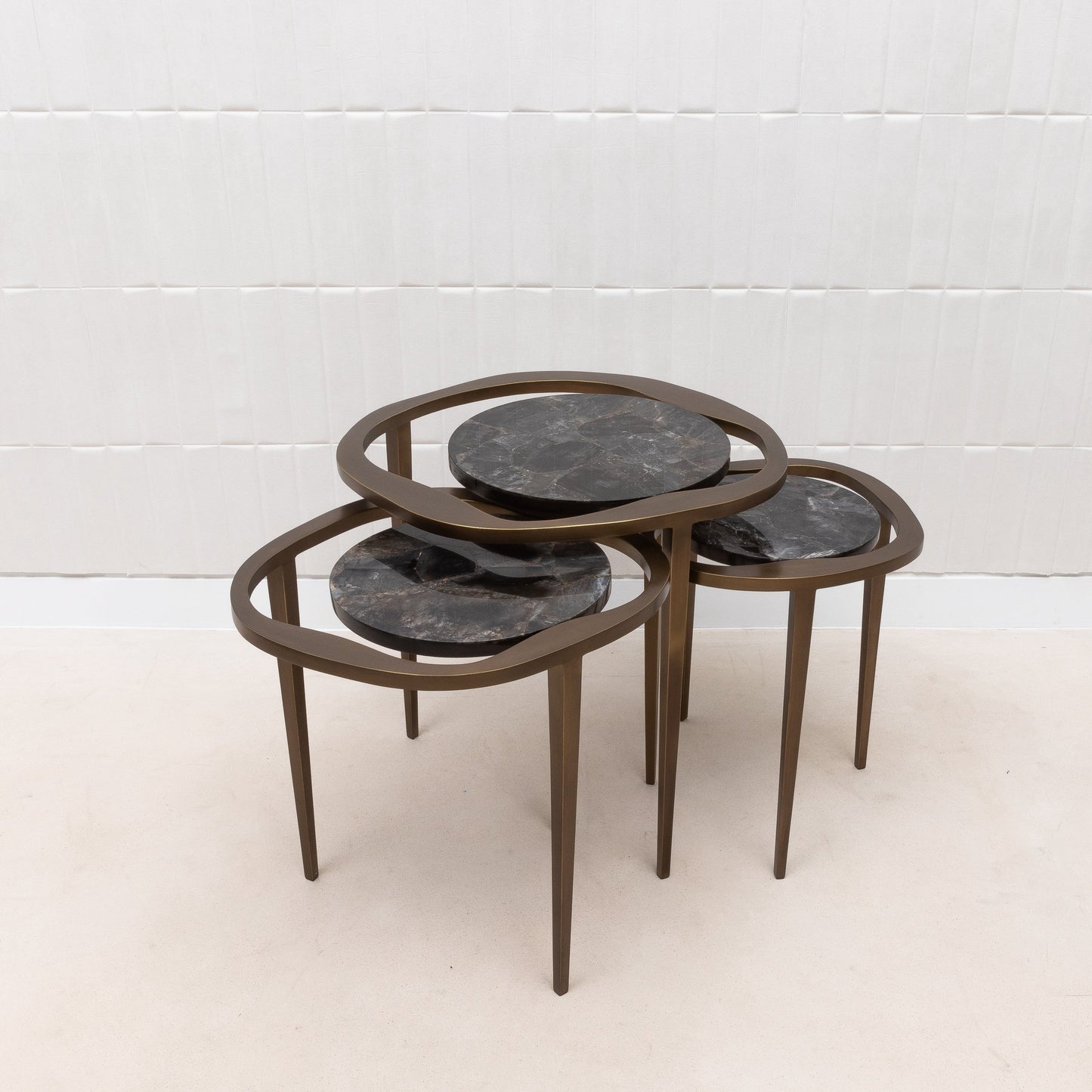 Set of Lilly Tables in Quartz by R&Y Augousti