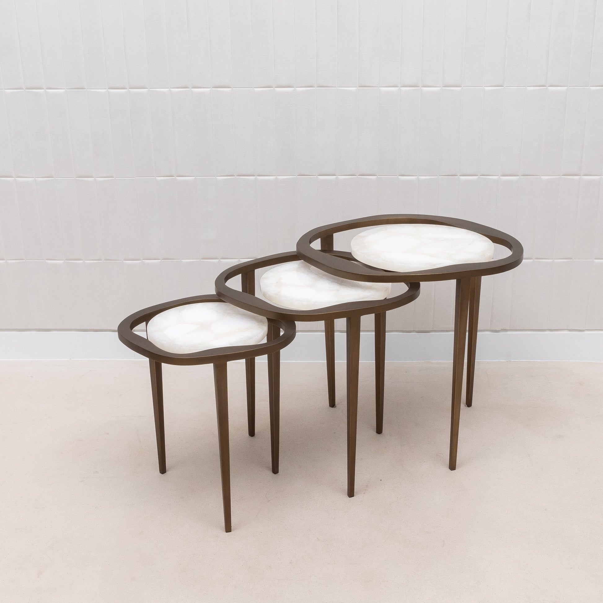 Set of  Nesting Tables in Quartz by R&Y Augousti