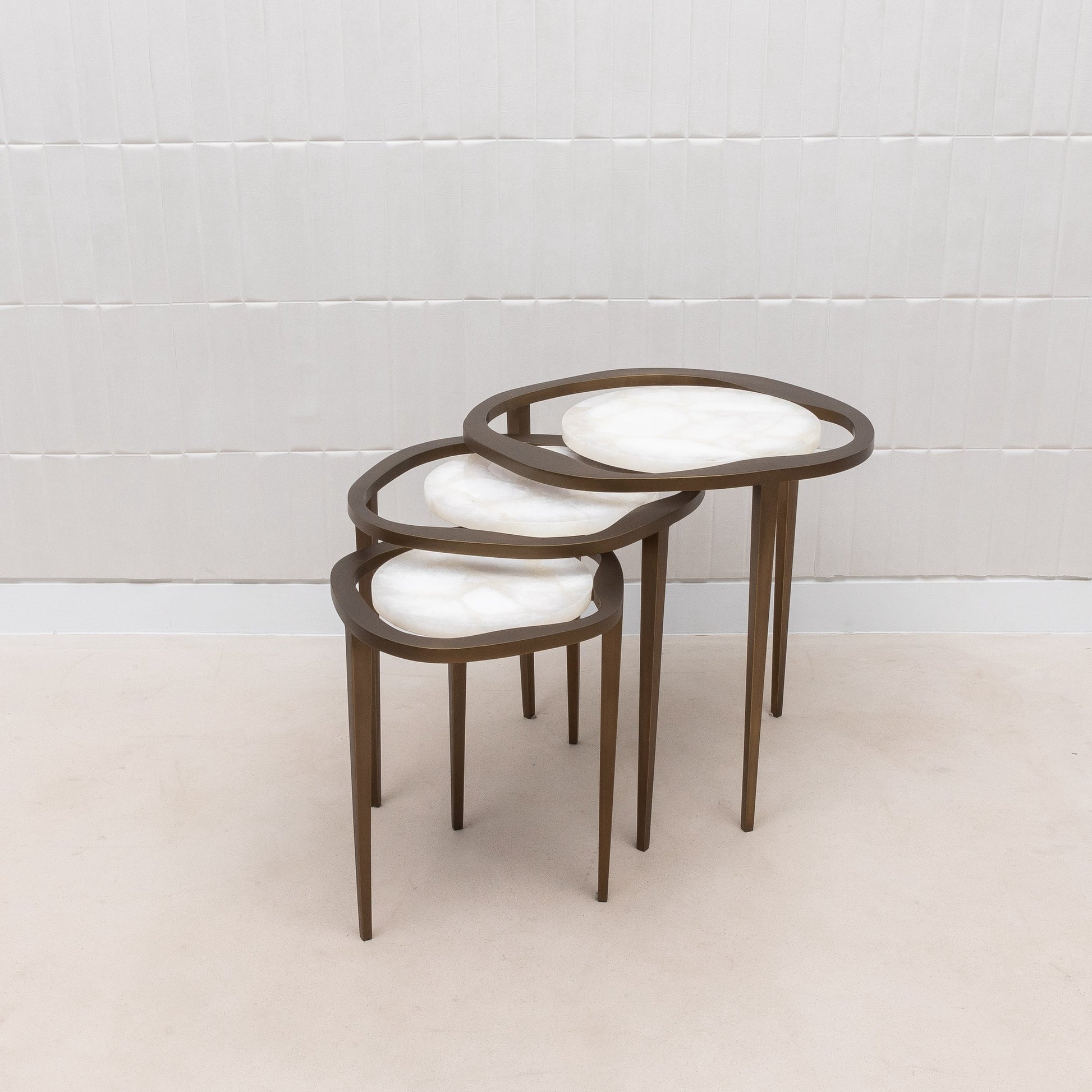 Set of  Nesting Tables in Quartz by R&Y Augousti