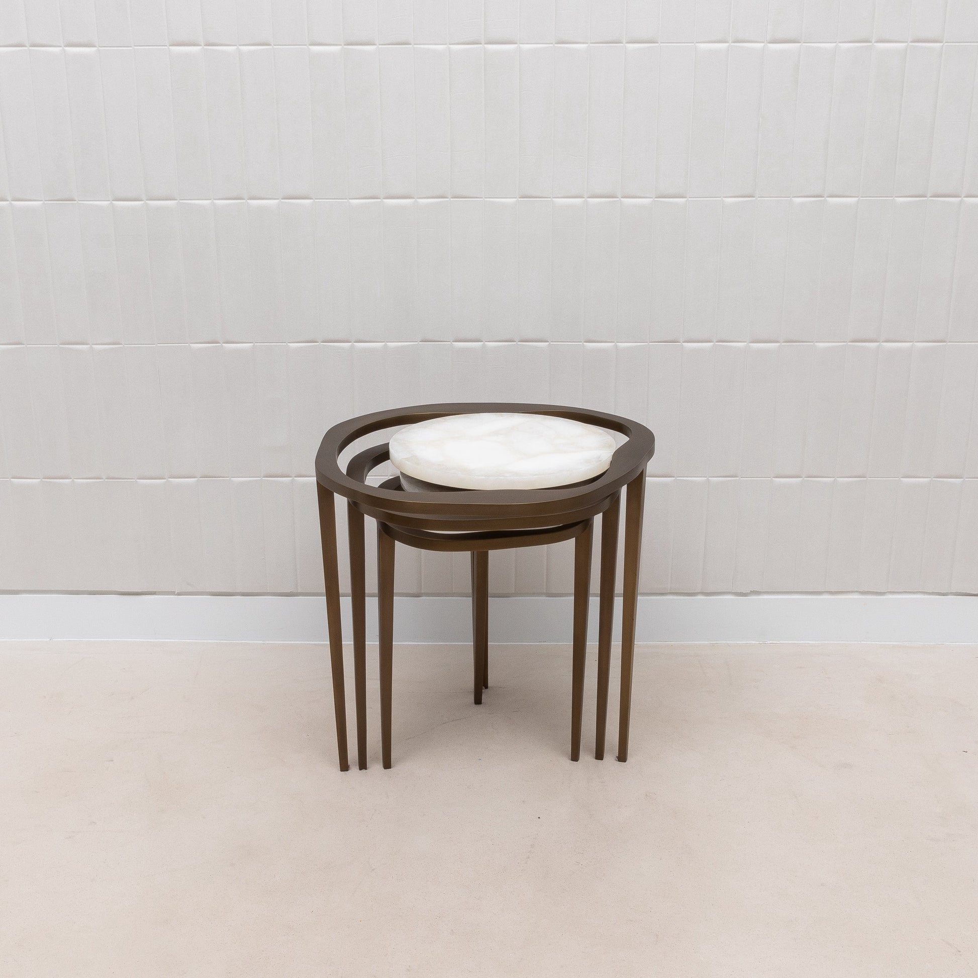 Set of  Nesting Tables in Quartz by R&Y Augousti