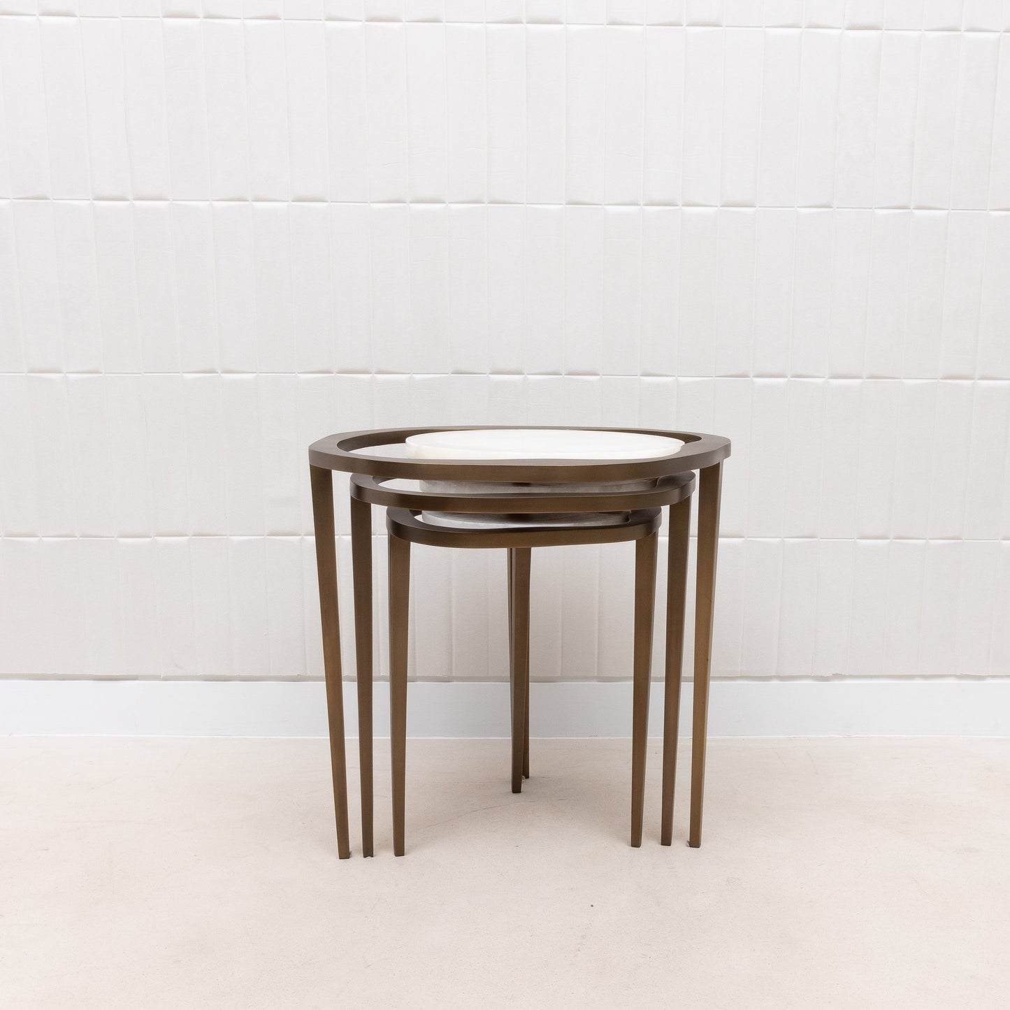Set of  Nesting Tables in Quartz by R&Y Augousti