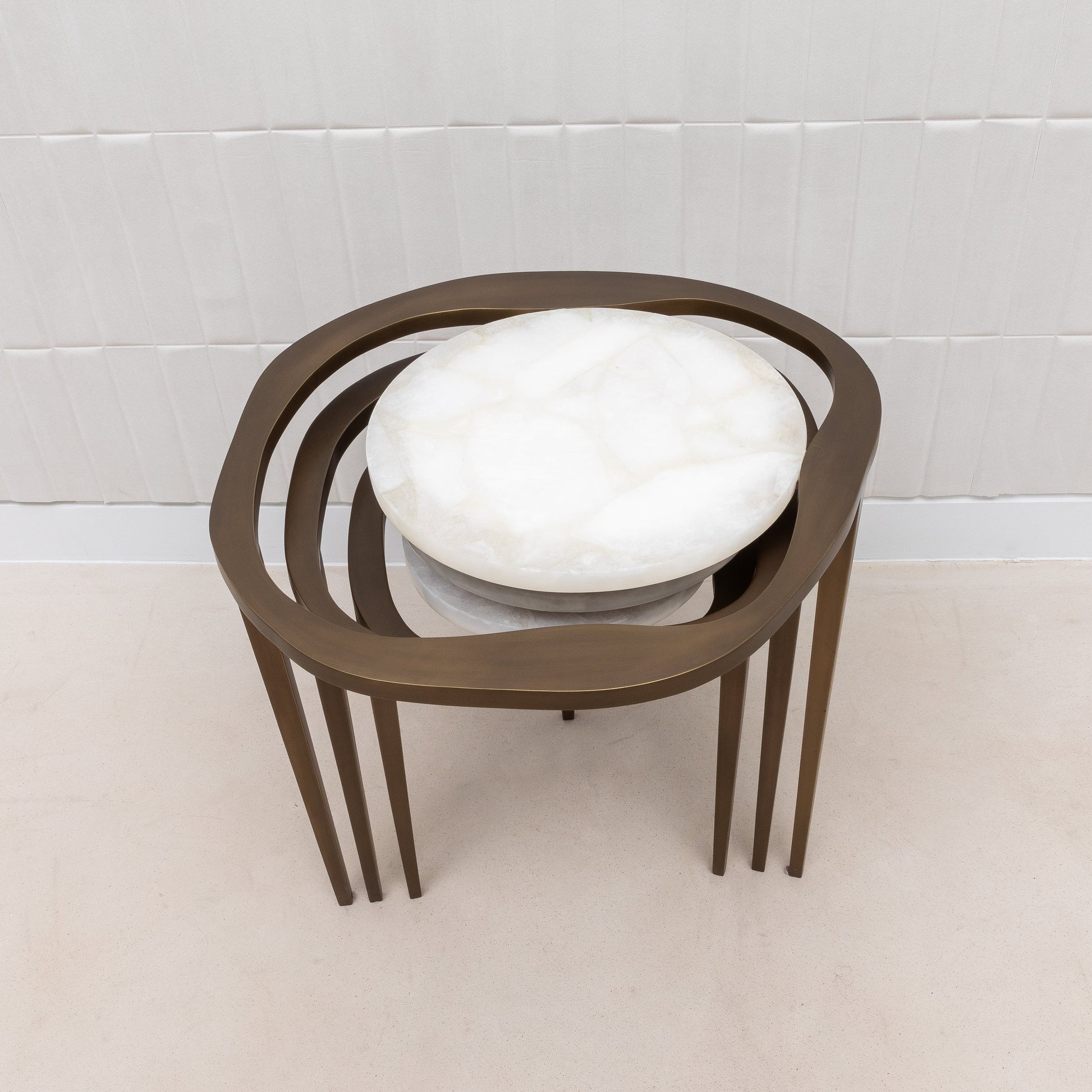 Set of  Nesting Tables in Quartz by R&Y Augousti