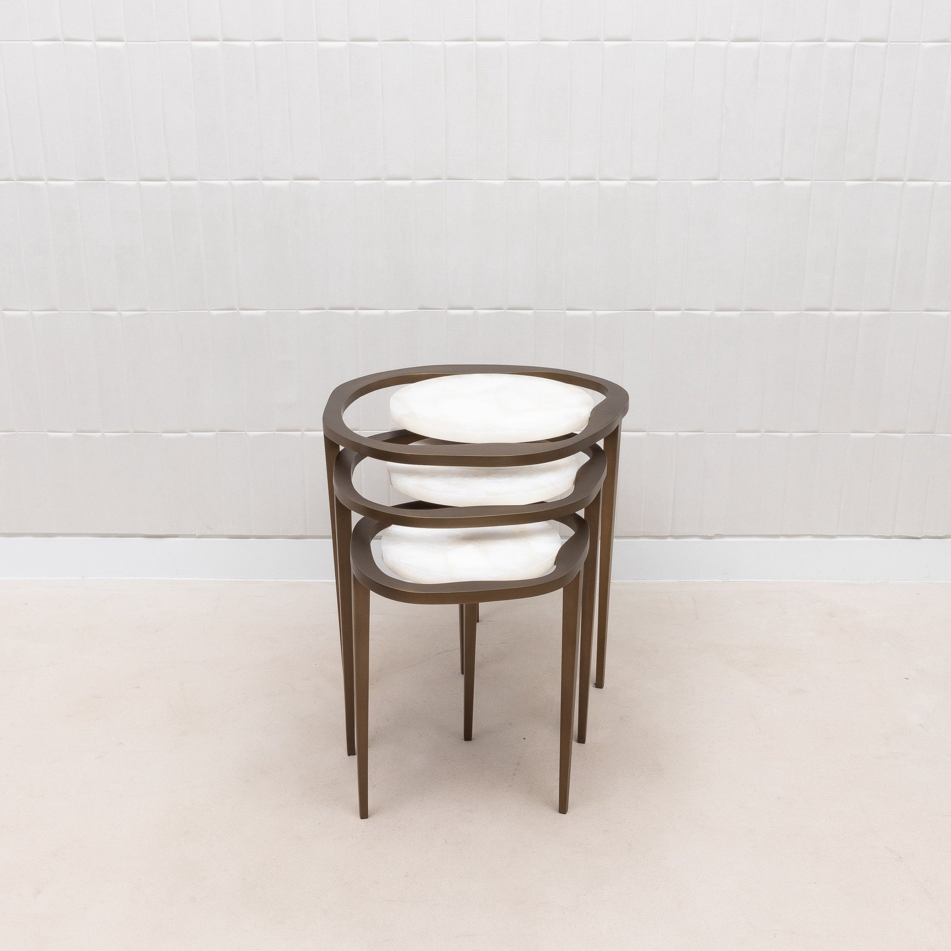 Set of  Nesting Tables in Quartz by R&Y Augousti