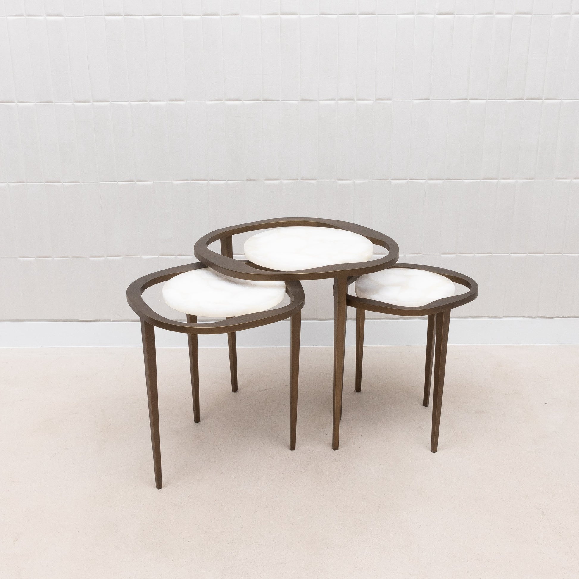 Set of  Nesting Tables in Quartz by R&Y Augousti