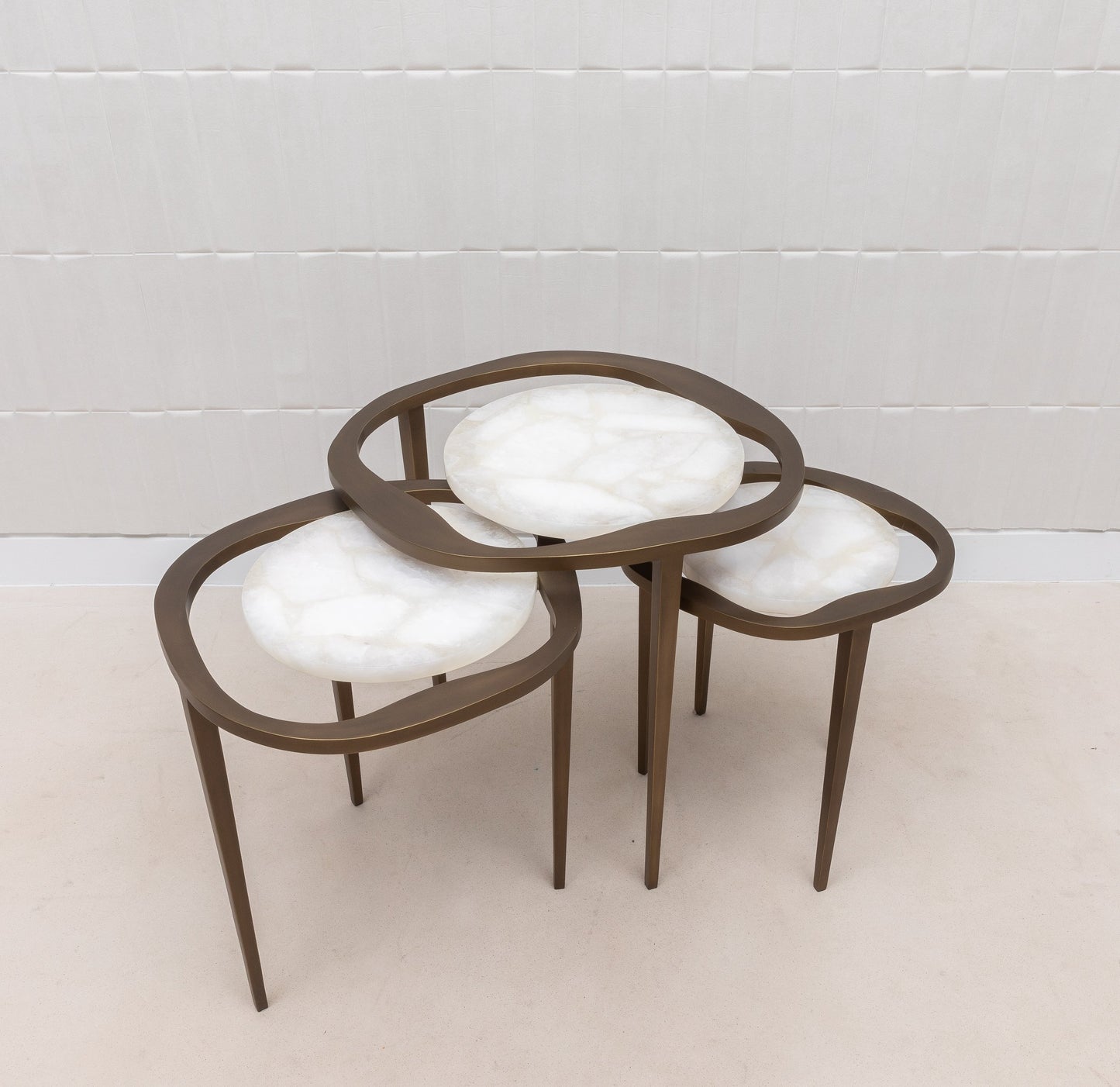 Set of  Nesting Tables in Quartz by R&Y Augousti