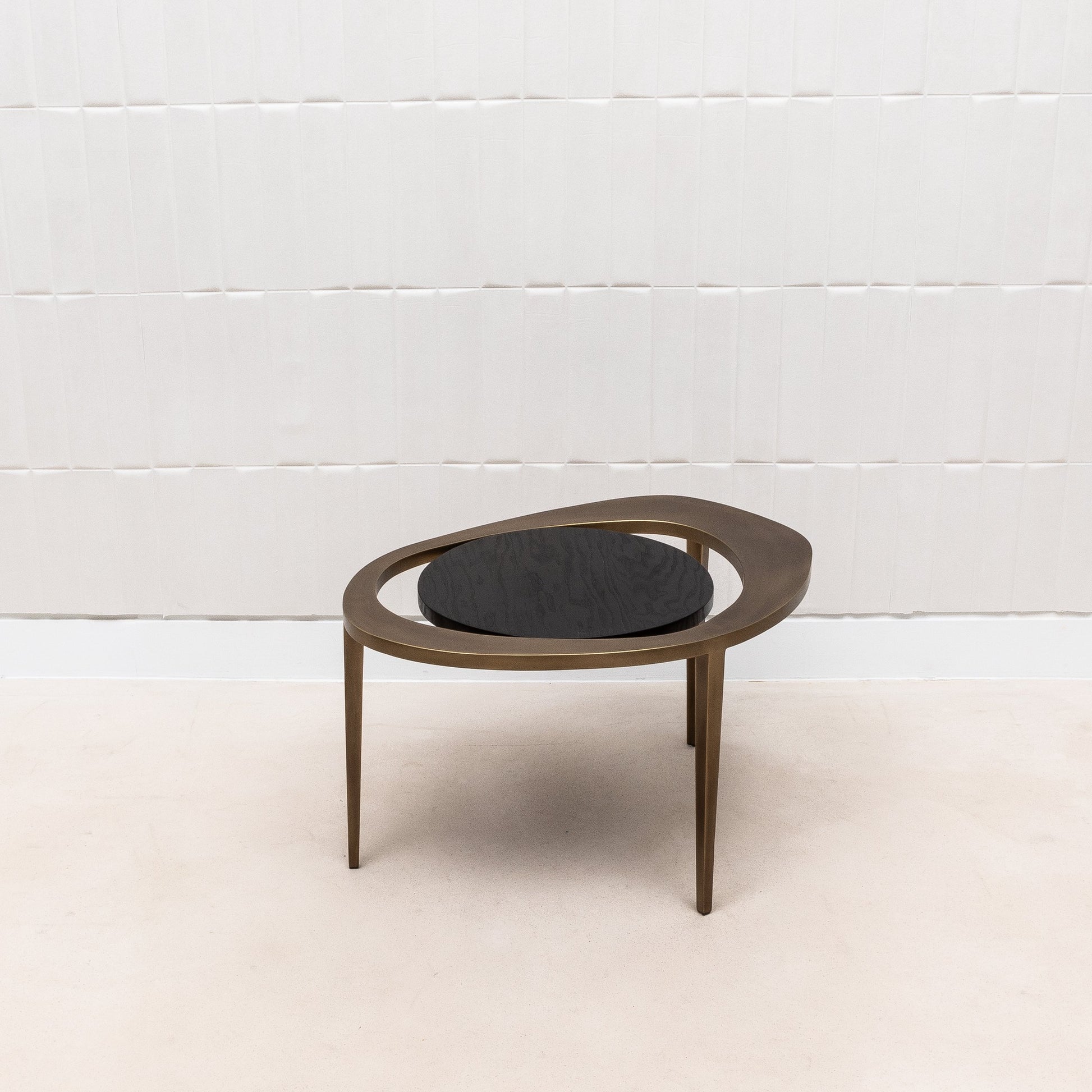 Set of 3 Nesting Tables in Black Oak by R&Y Augousti
