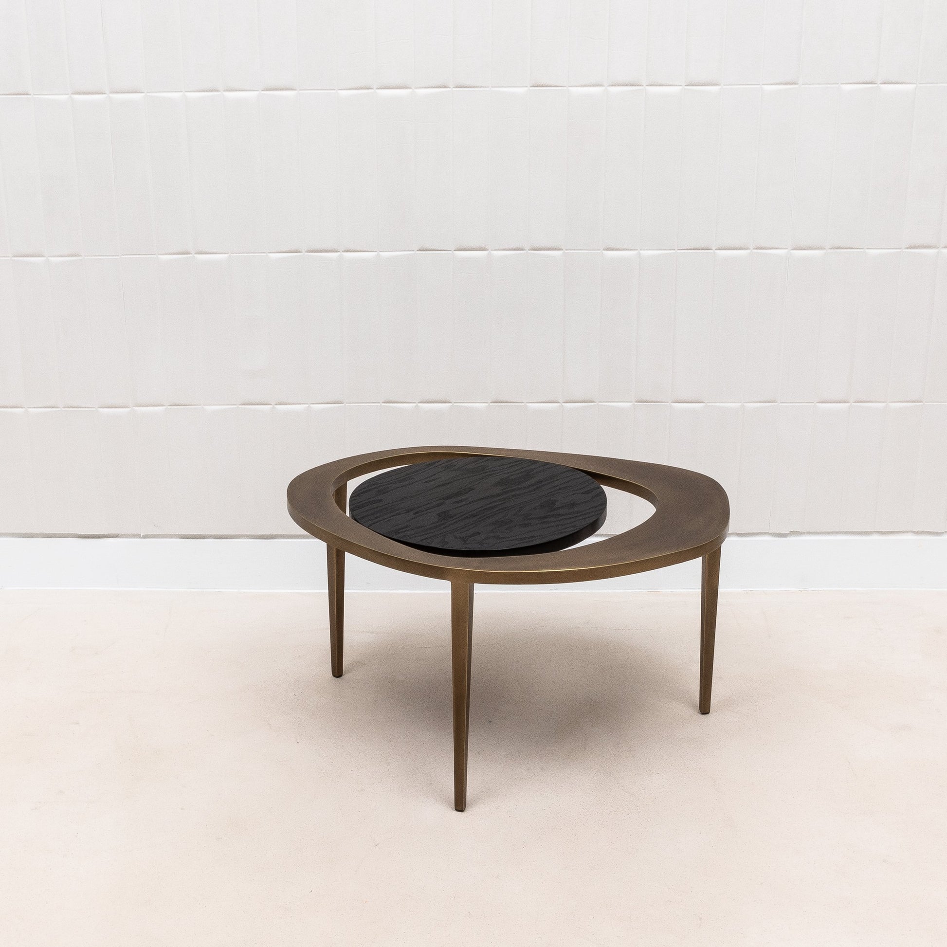 Set of 3 Nesting Tables in Black Oak by R&Y Augousti