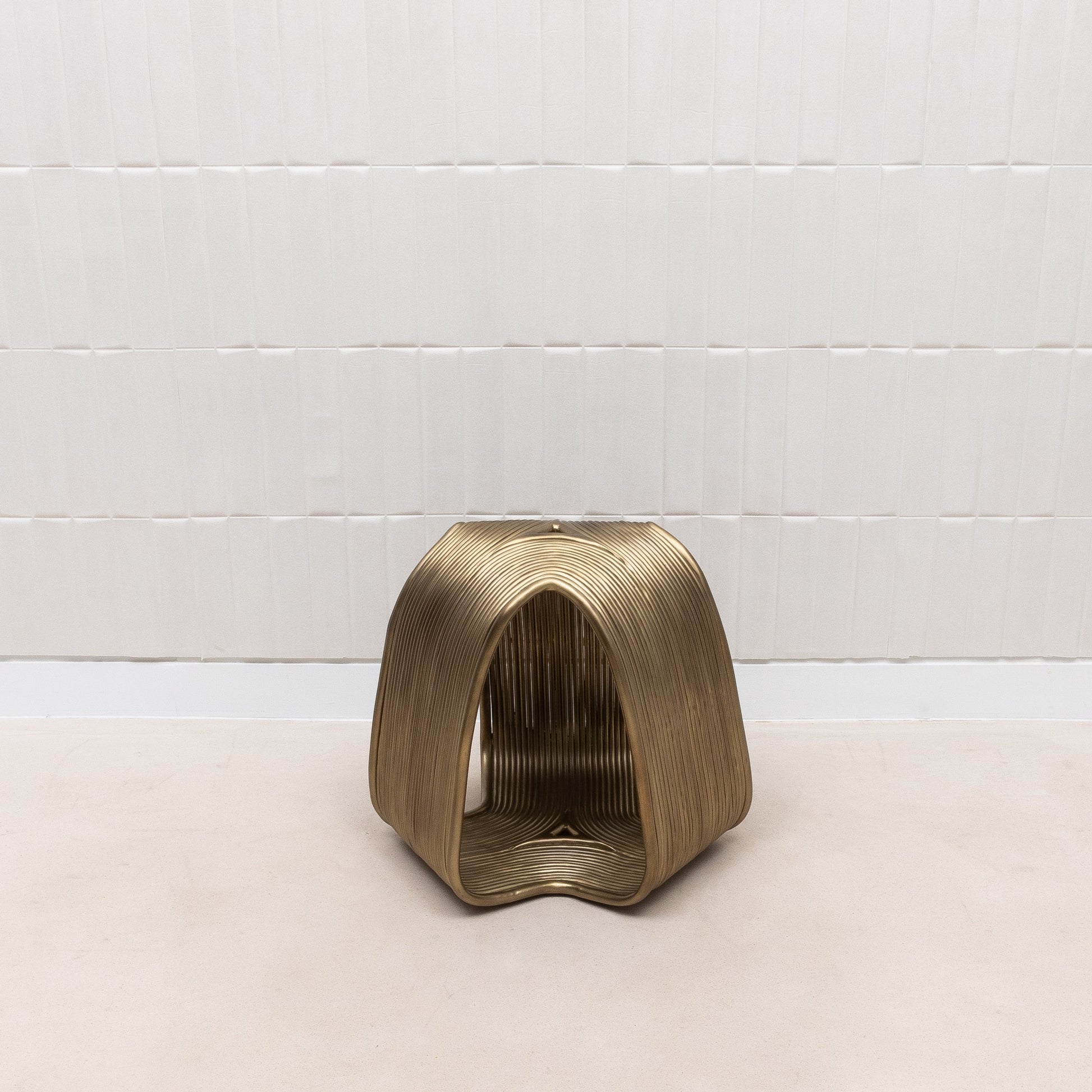 Brass Rods Stool by R&Y Augousti