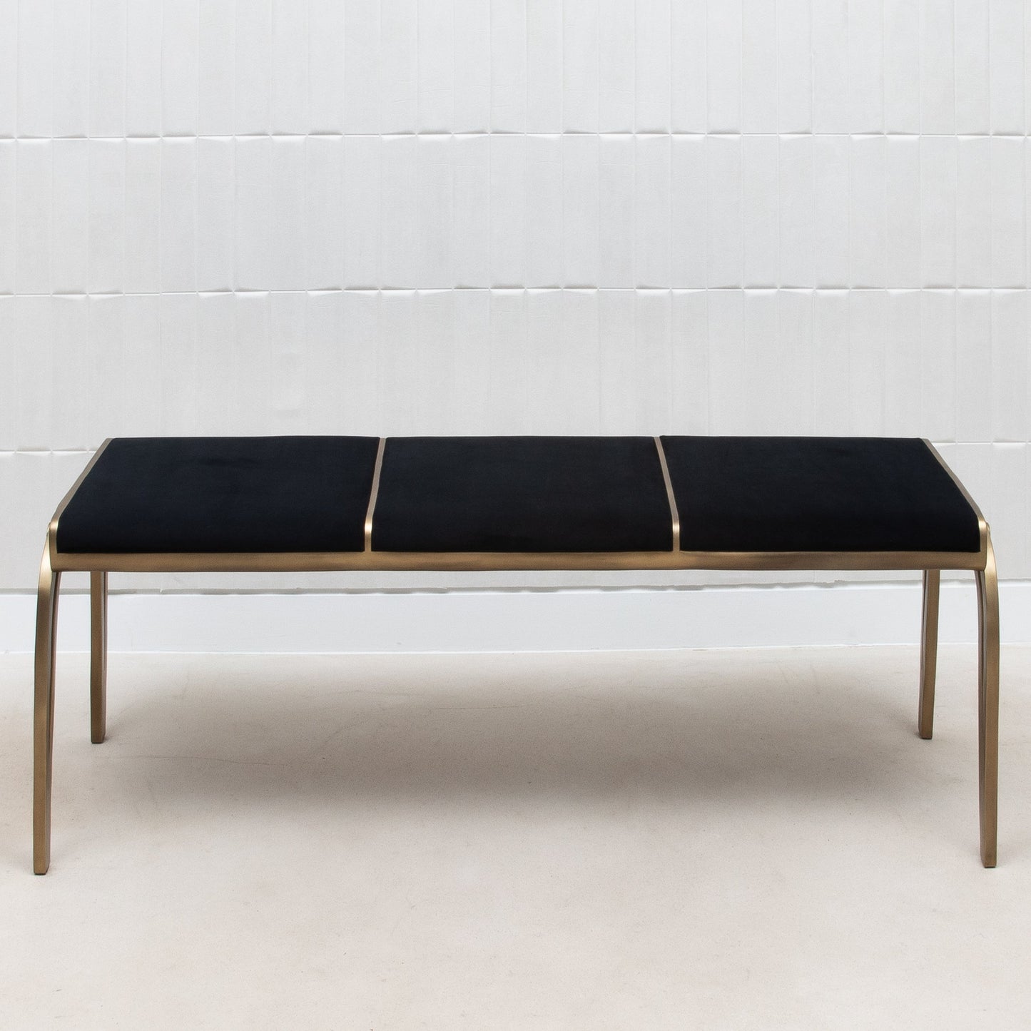 Victoria Bench in Black Velvet by R&Y Augousti