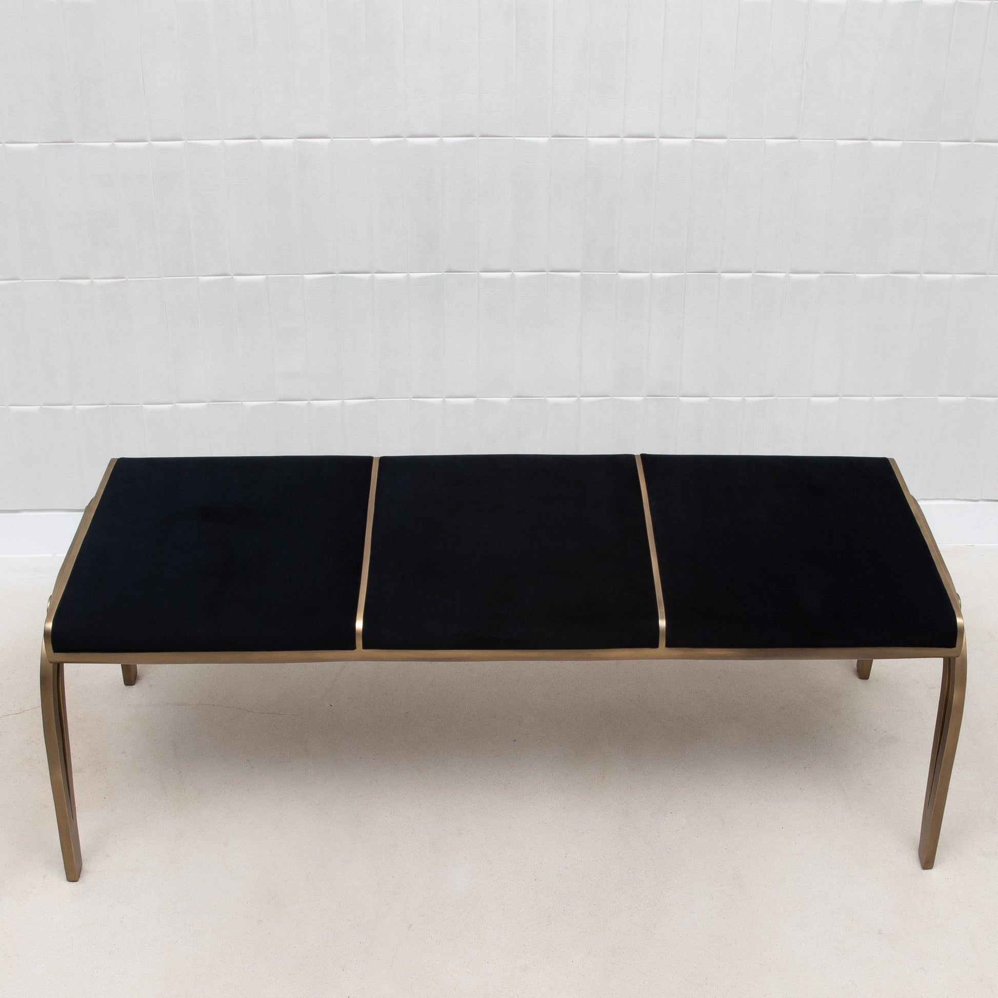 Victoria Bench in Black Velvet by R&Y Augousti