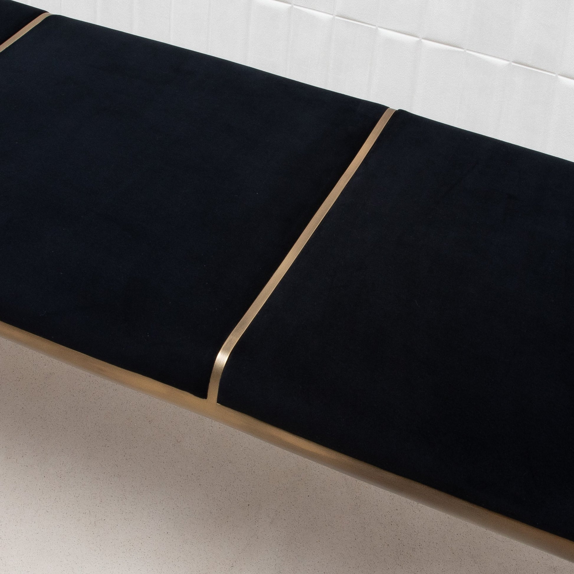 Victoria Bench in Black Velvet by R&Y Augousti