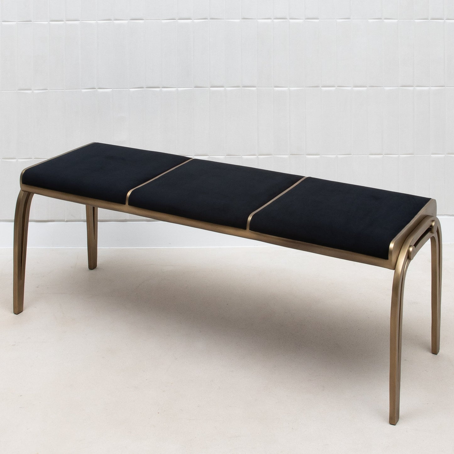 Victoria Bench in Black Velvet by R&Y Augousti
