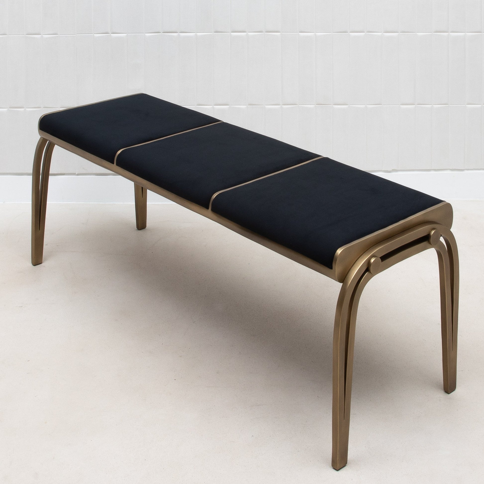 Victoria Bench in Black Velvet by R&Y Augousti