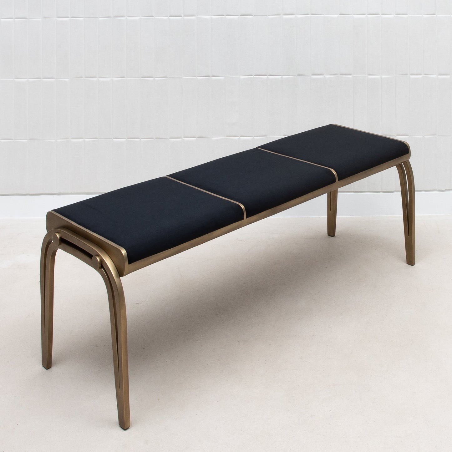 Victoria Bench in Black Velvet by R&Y Augousti