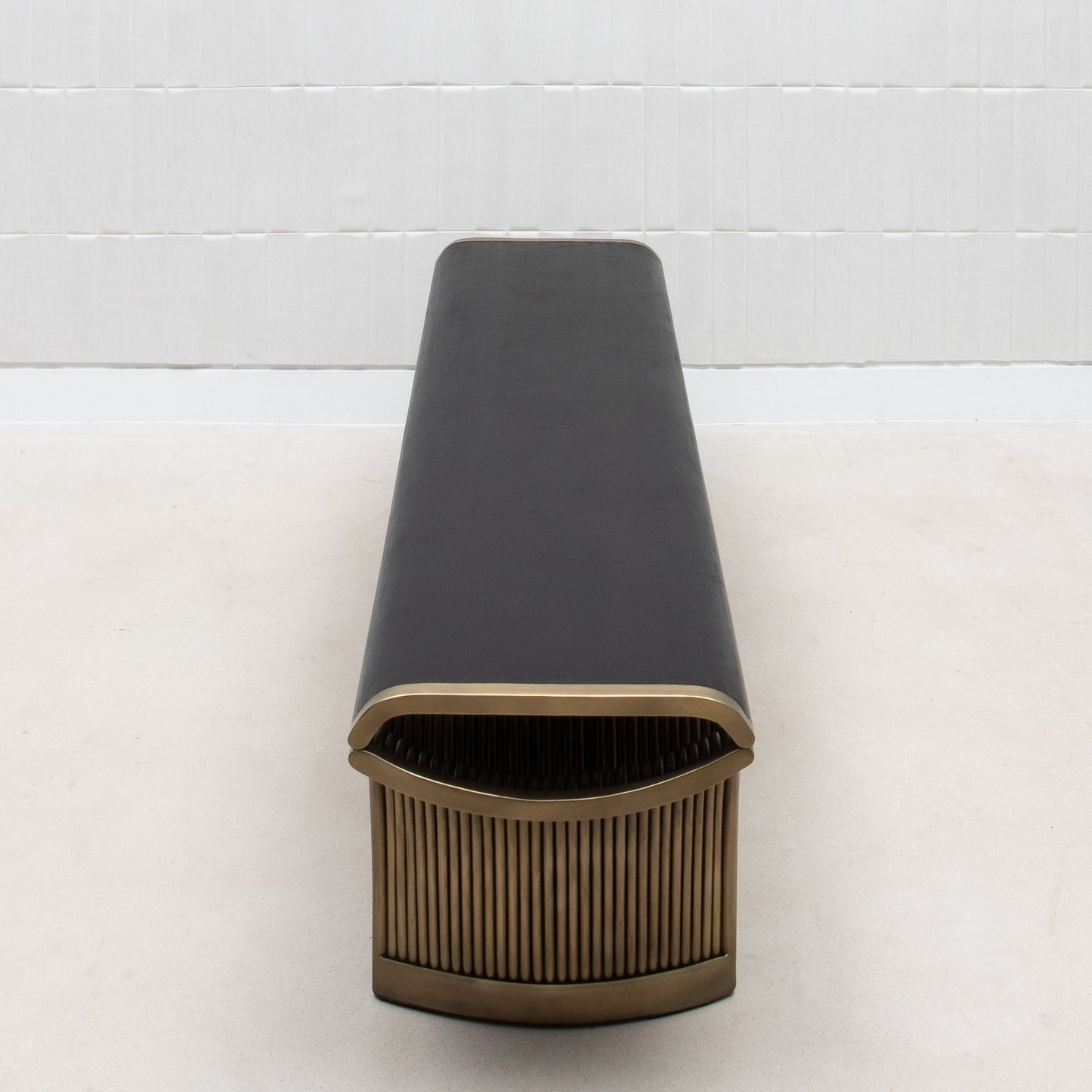 Nymphea Bench in Black Oak with Brass by R&Y Augousti