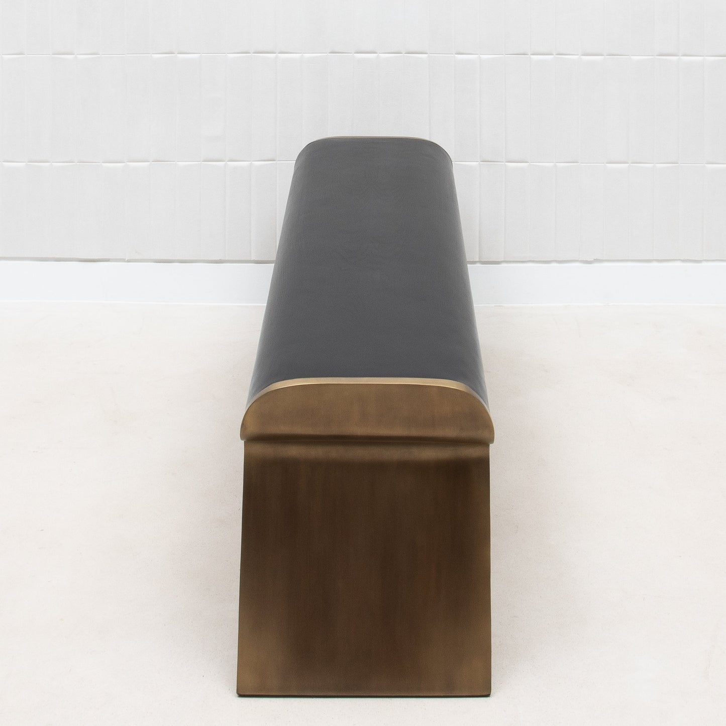 Dandy Bench in Black Oak with Brass by Kifu Paris