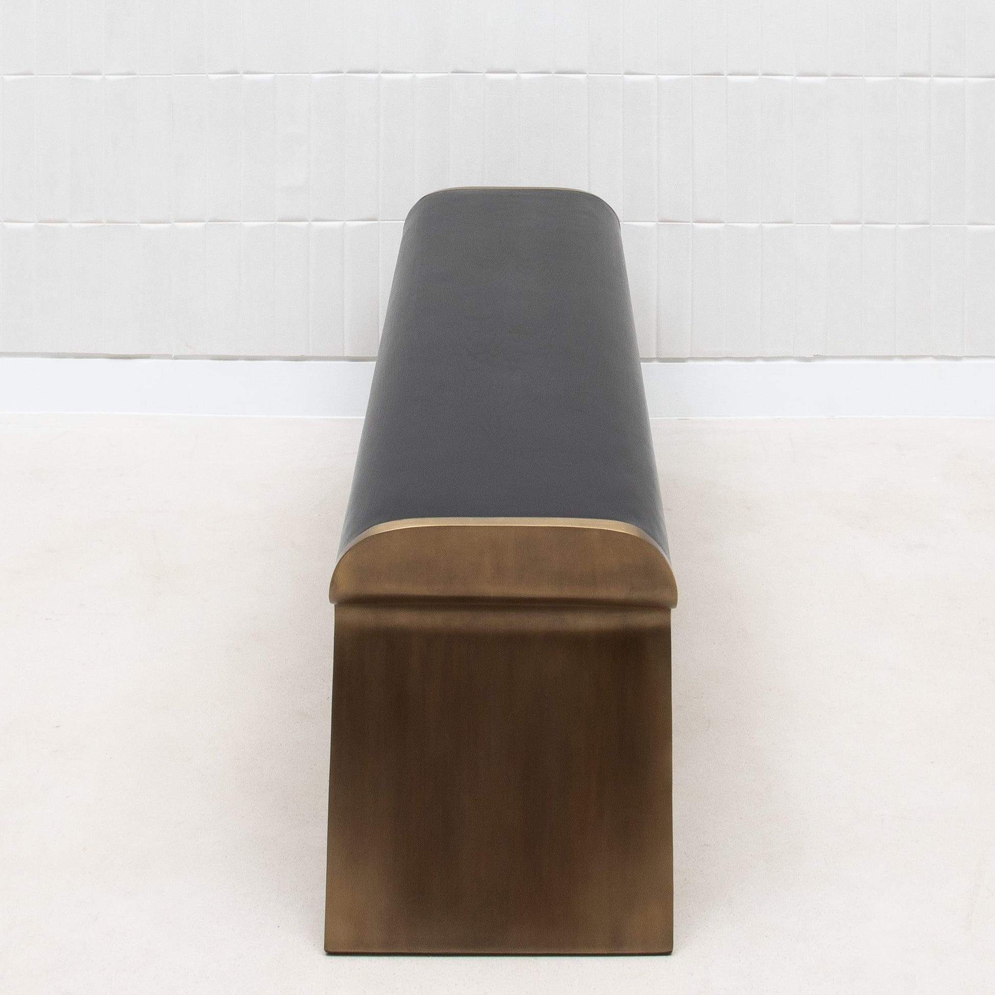 Dandy Bench in Black Oak with Brass by Kifu Paris