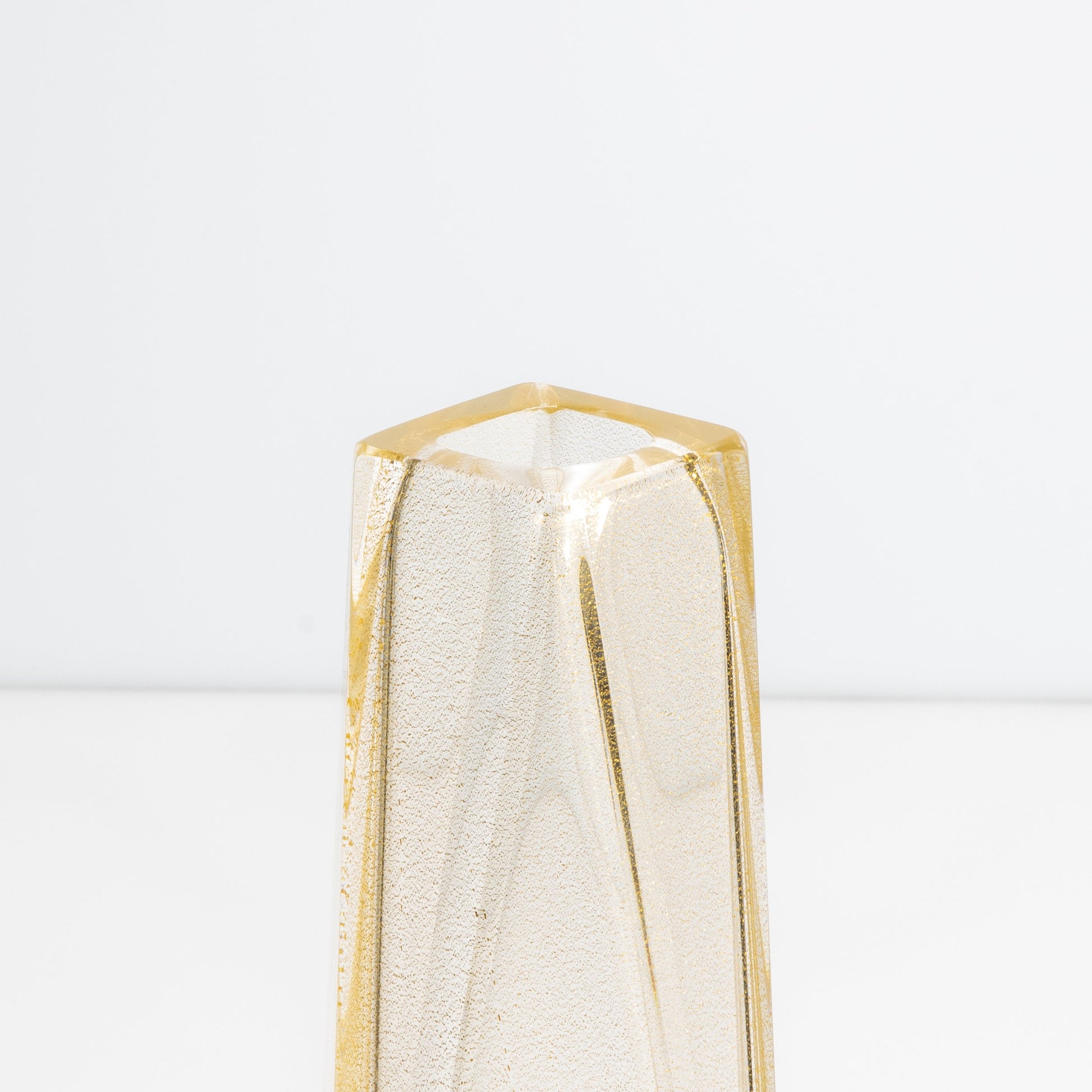 Murano Goccia Vase in Champagne with 24-Karat Gold Flecks
