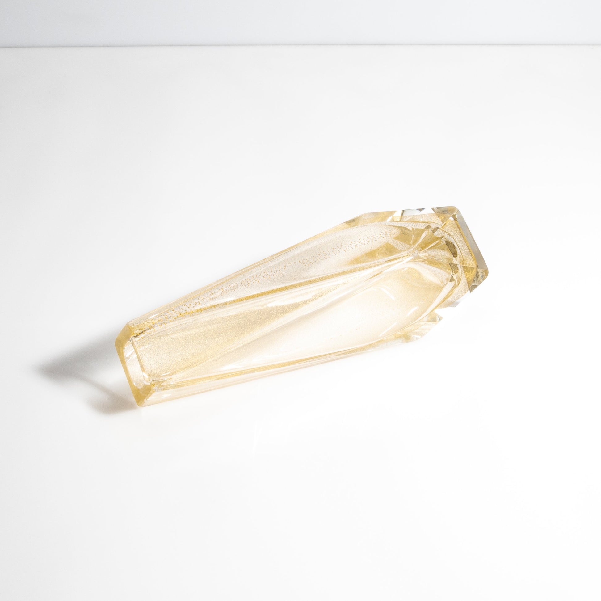 Murano Goccia Vase in Champagne with 24-Karat Gold Flecks