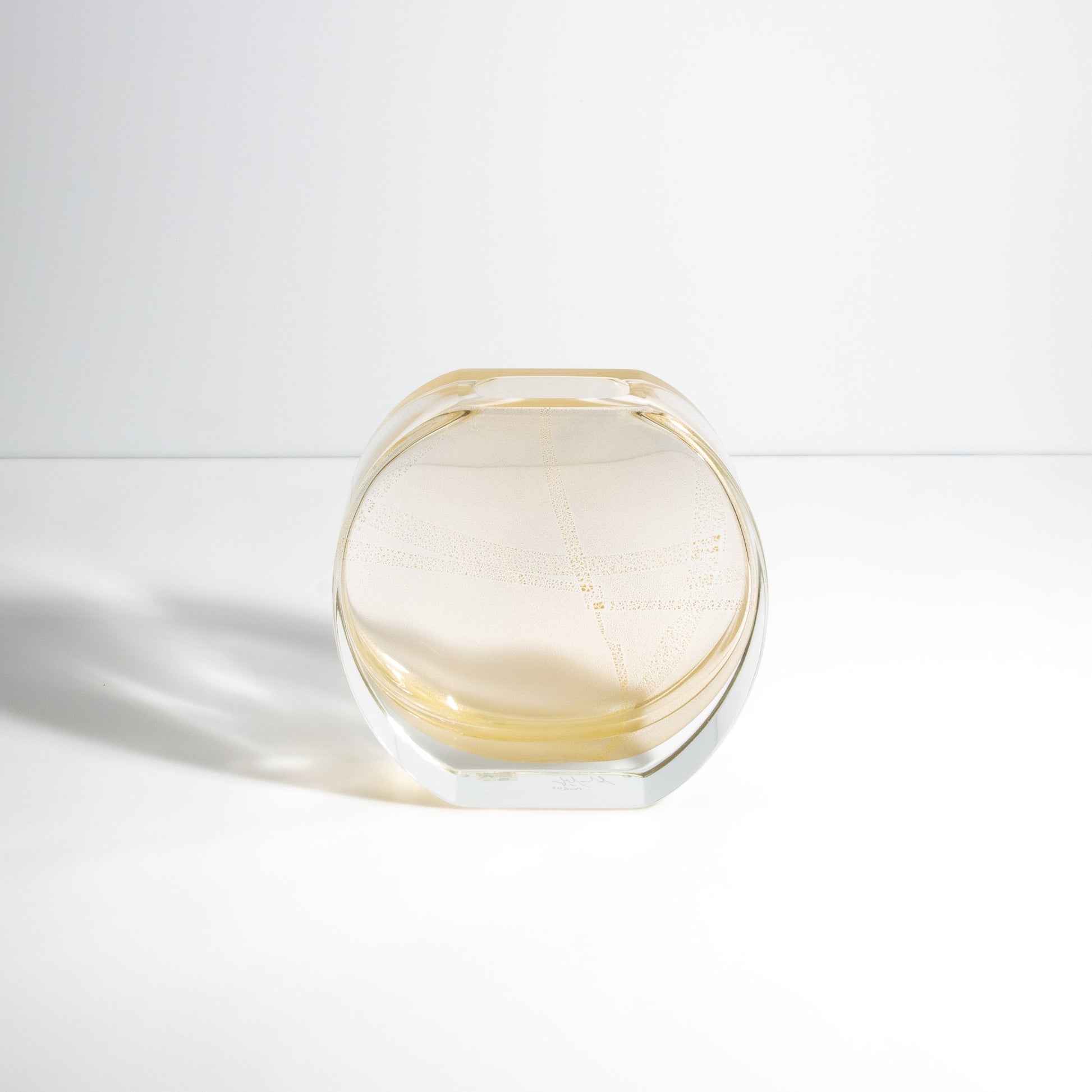 Murano Olivia Vase in Crystal with 24 Karat Gold Flecks