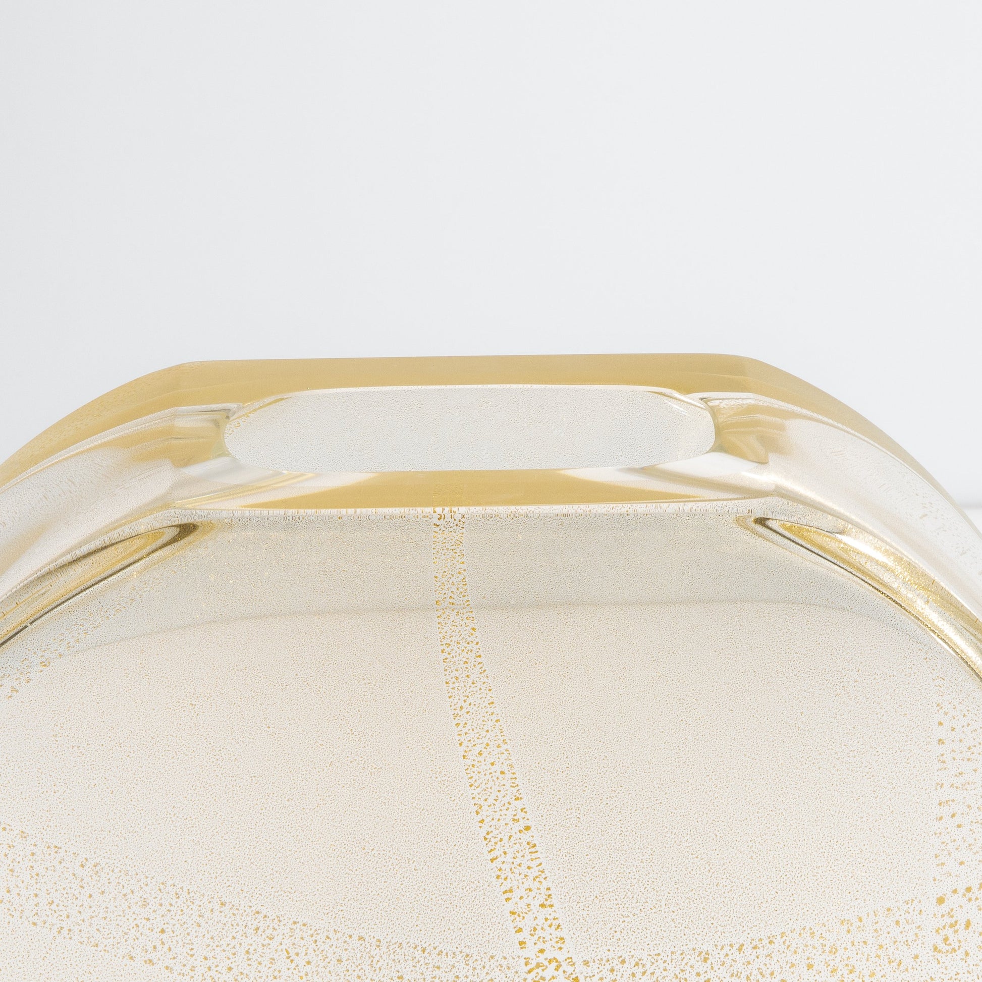 Murano Olivia Vase in Crystal with 24 Karat Gold Flecks