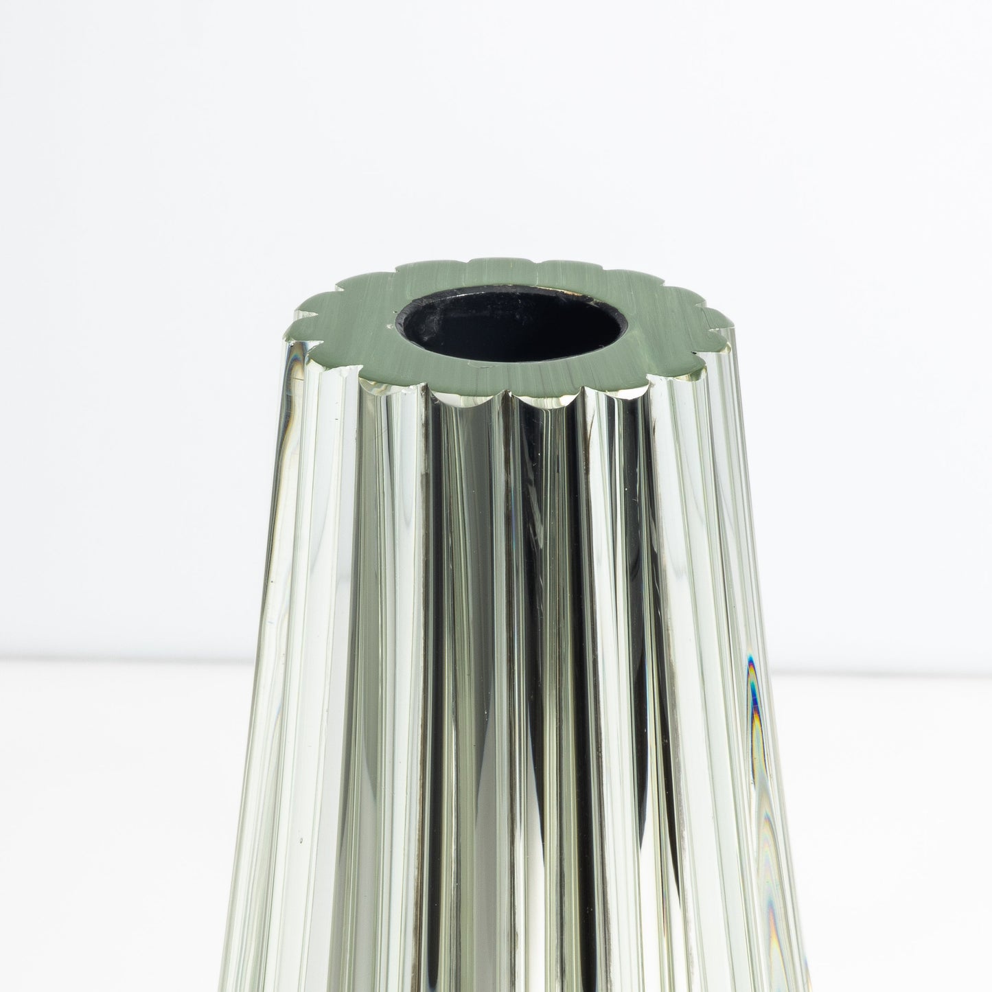 Murano Massiccio Vase in Clear Mirror