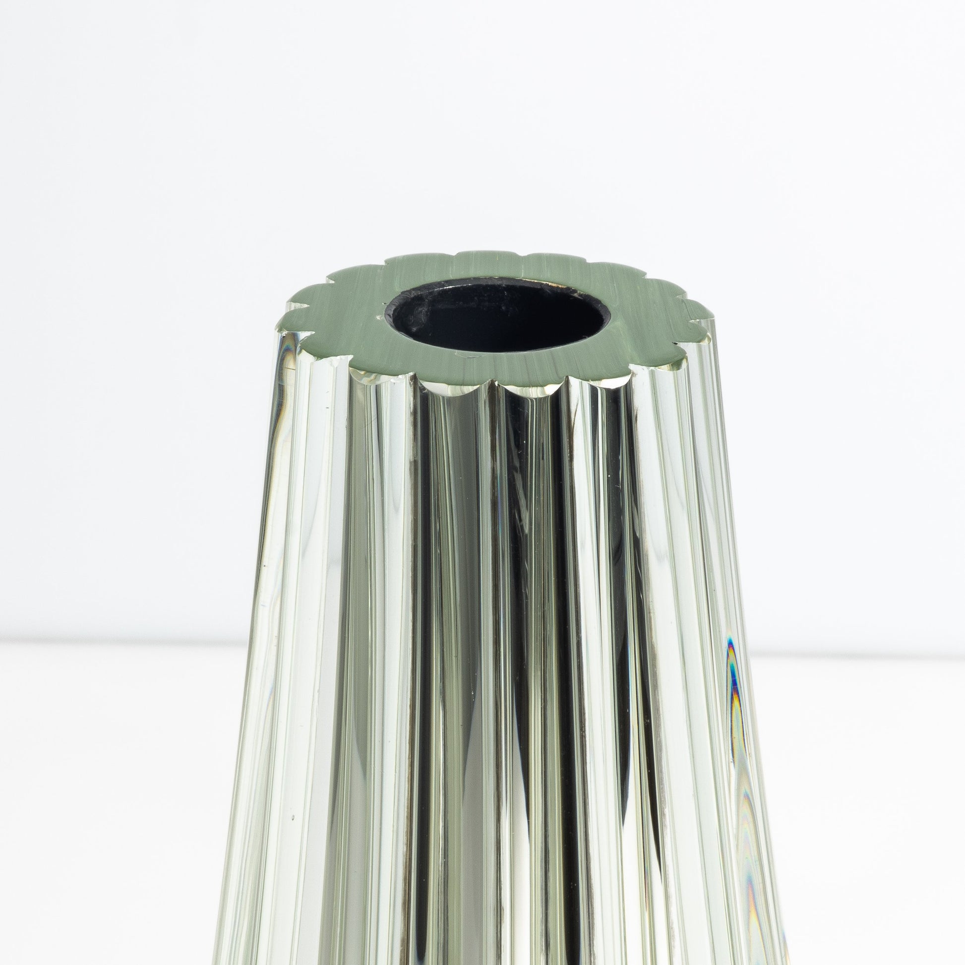 Murano Massiccio Vase in Clear Mirror
