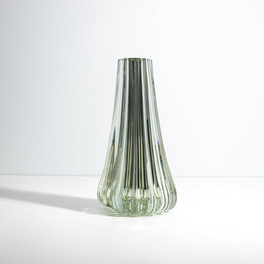 Murano Massiccio Vase in Clear Mirror