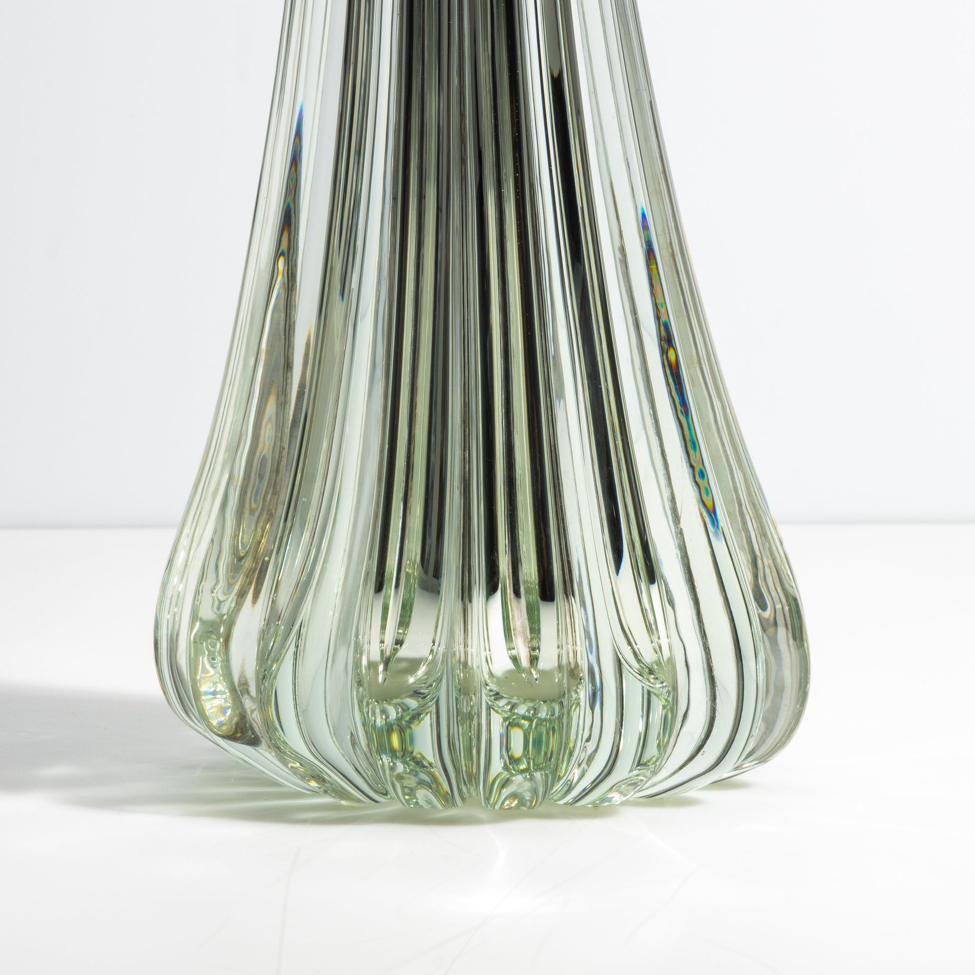 Murano Massiccio Vase in Clear Mirror