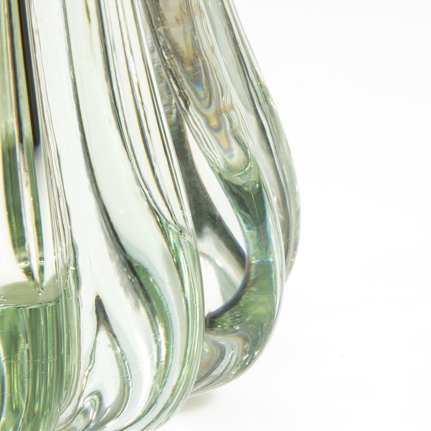 Murano Massiccio Vase in Clear Mirror