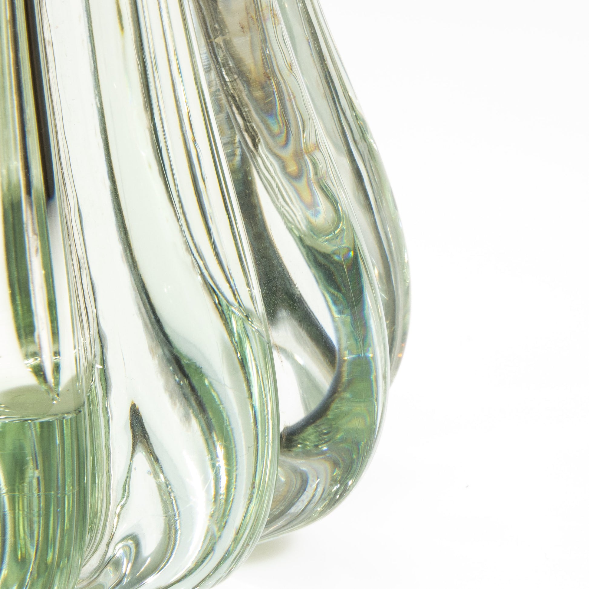 Murano Massiccio Vase in Clear Mirror