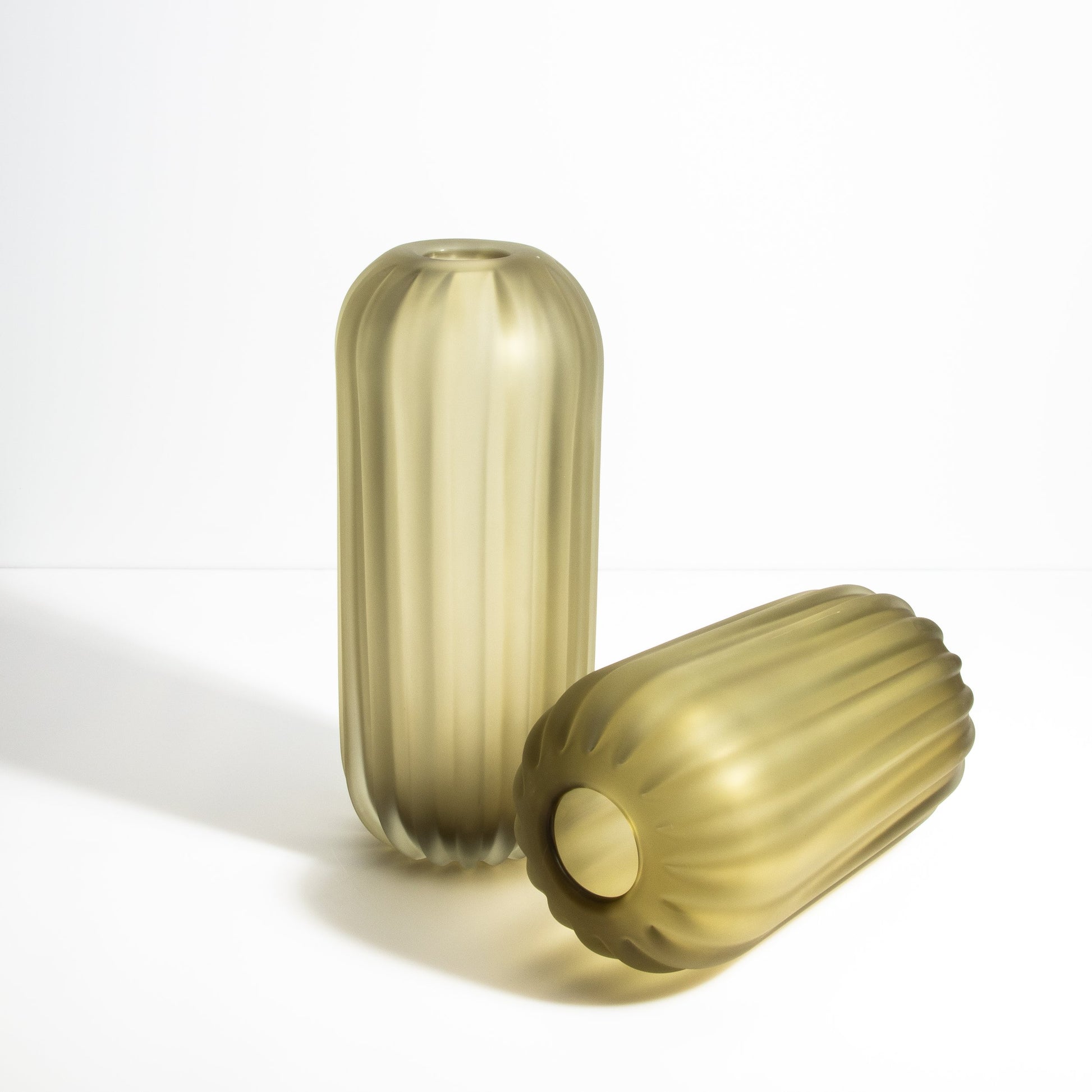 Murano Cactus Vase in Olive