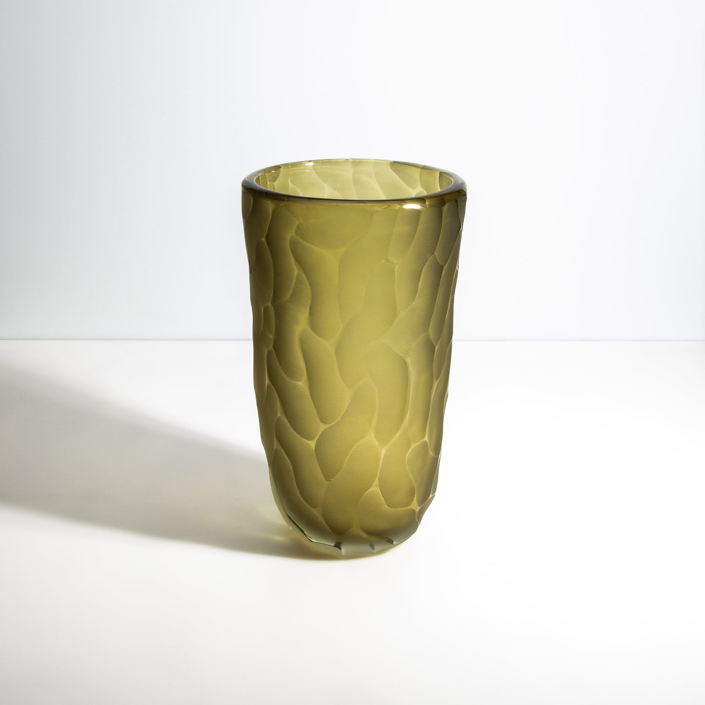 Murano Moon Vase in Olive