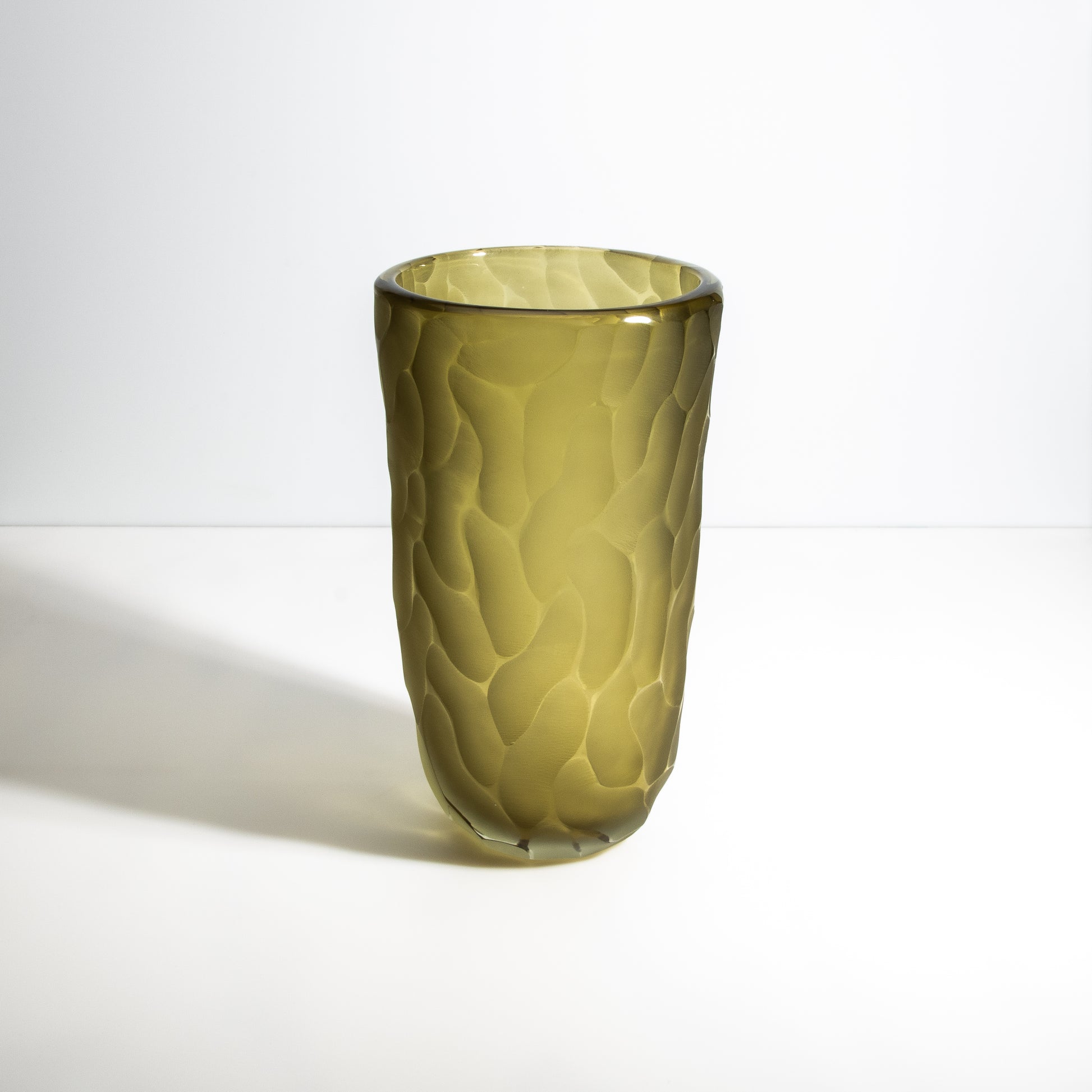 Murano Moon Vase in Olive