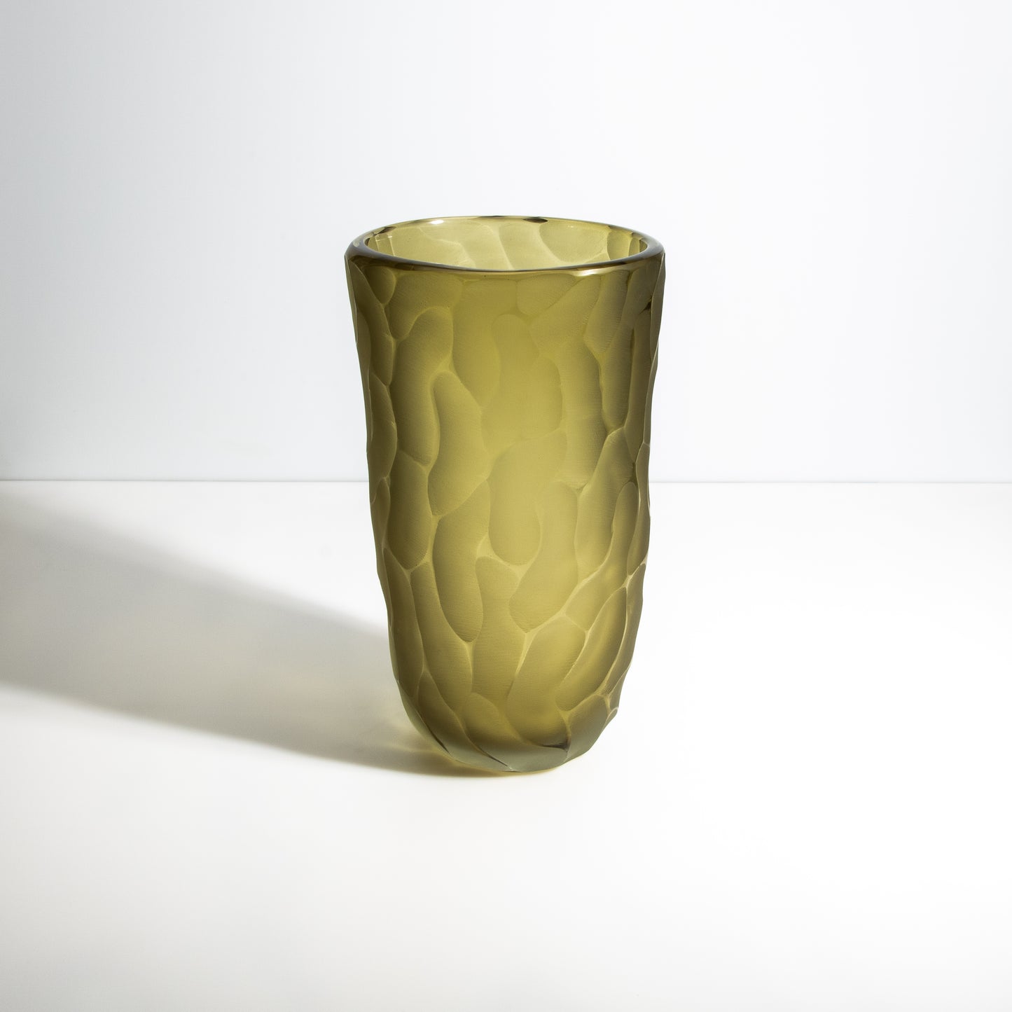 Murano Moon Vase in Olive