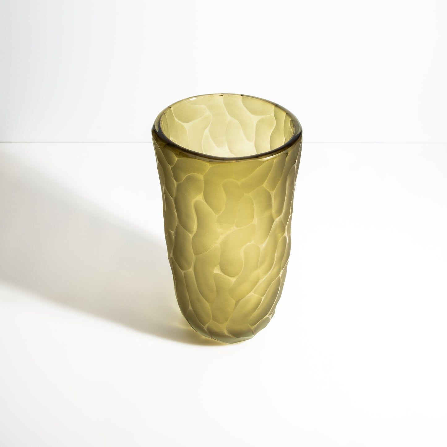 Murano Moon Vase in Olive