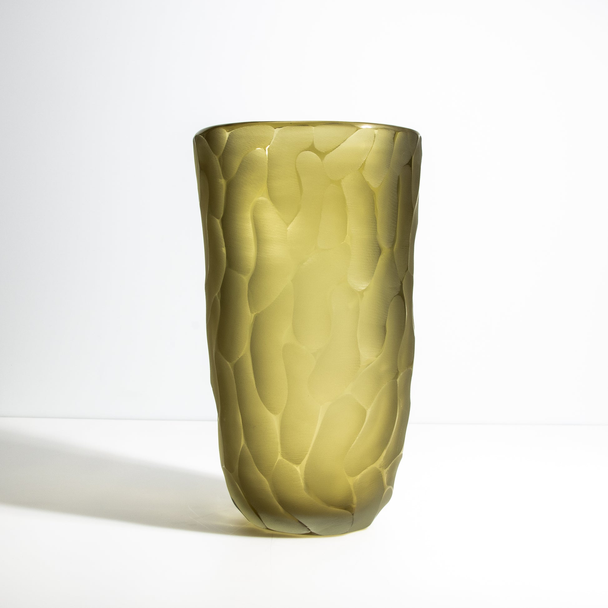 Murano Moon Vase in Olive