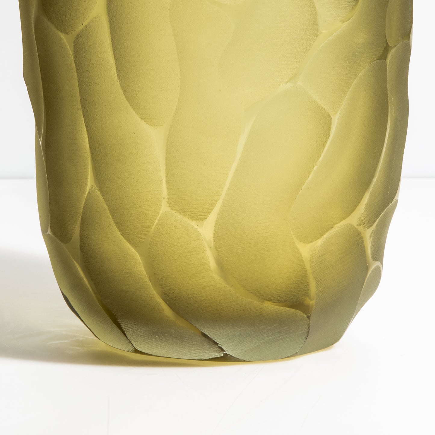 Murano Moon Vase in Olive