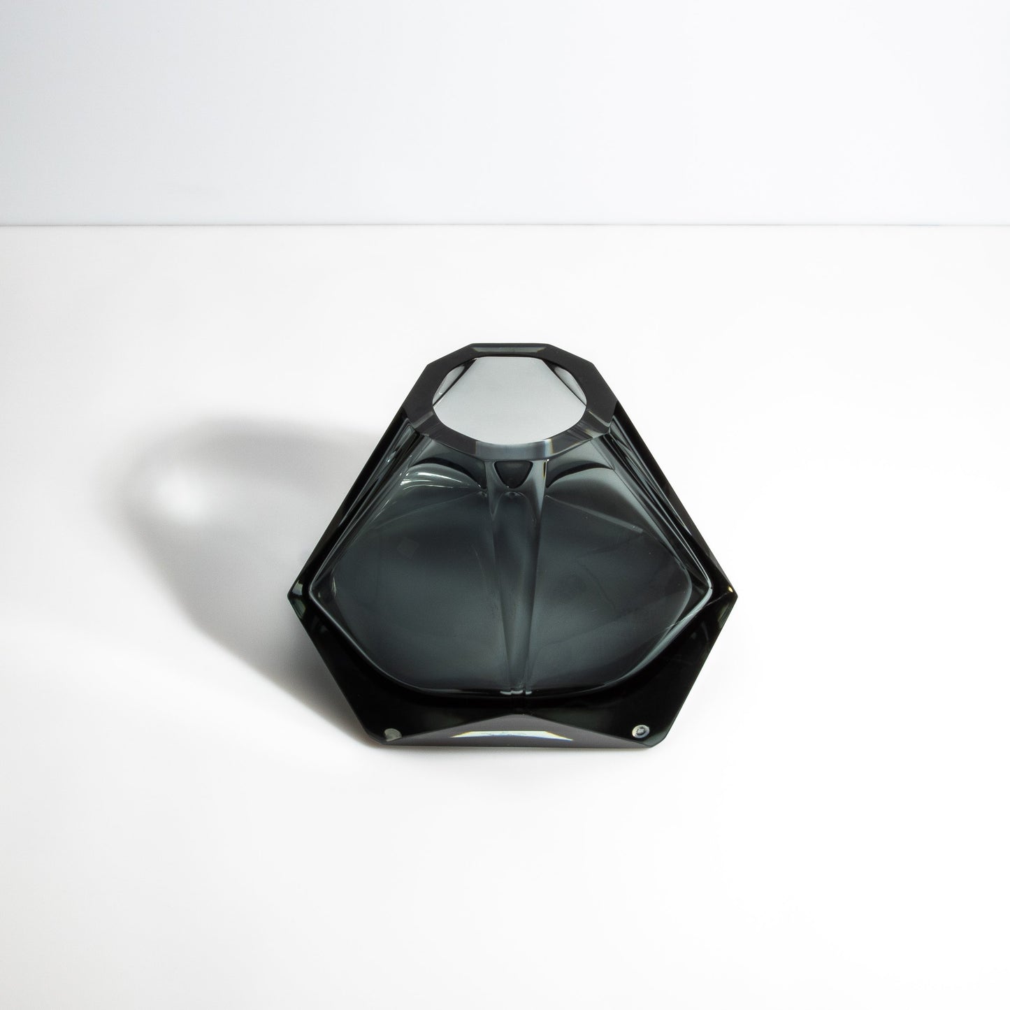 Murano Briolette Vase in Grey